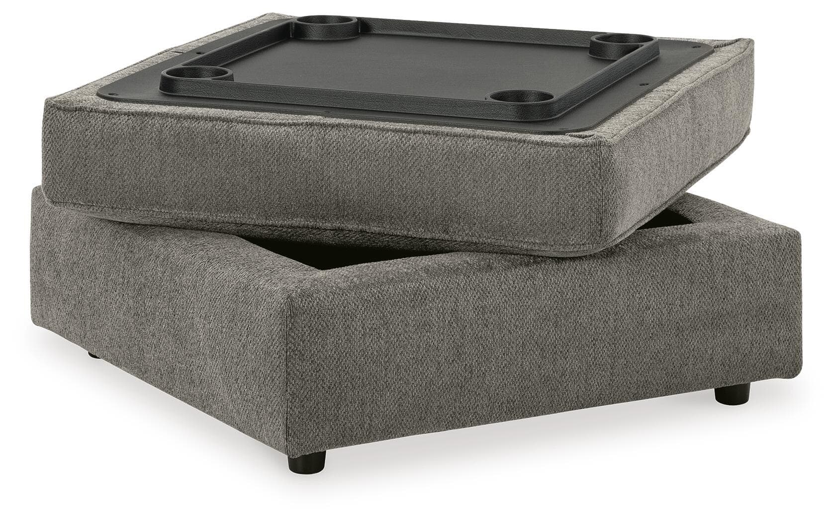 O'Phannon Ottoman With Storage — Black/Gray — view 4
