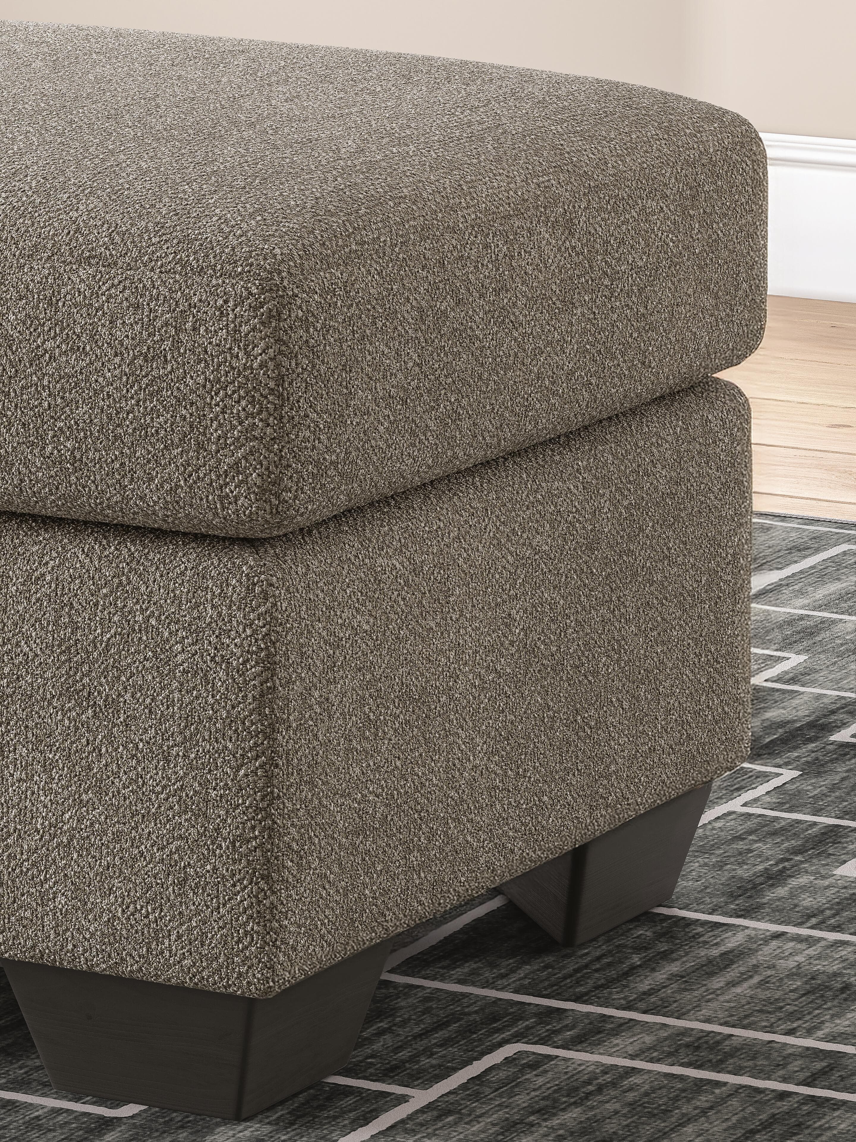 Triston-Peaks Ottoman — Brown/Beige — view 6