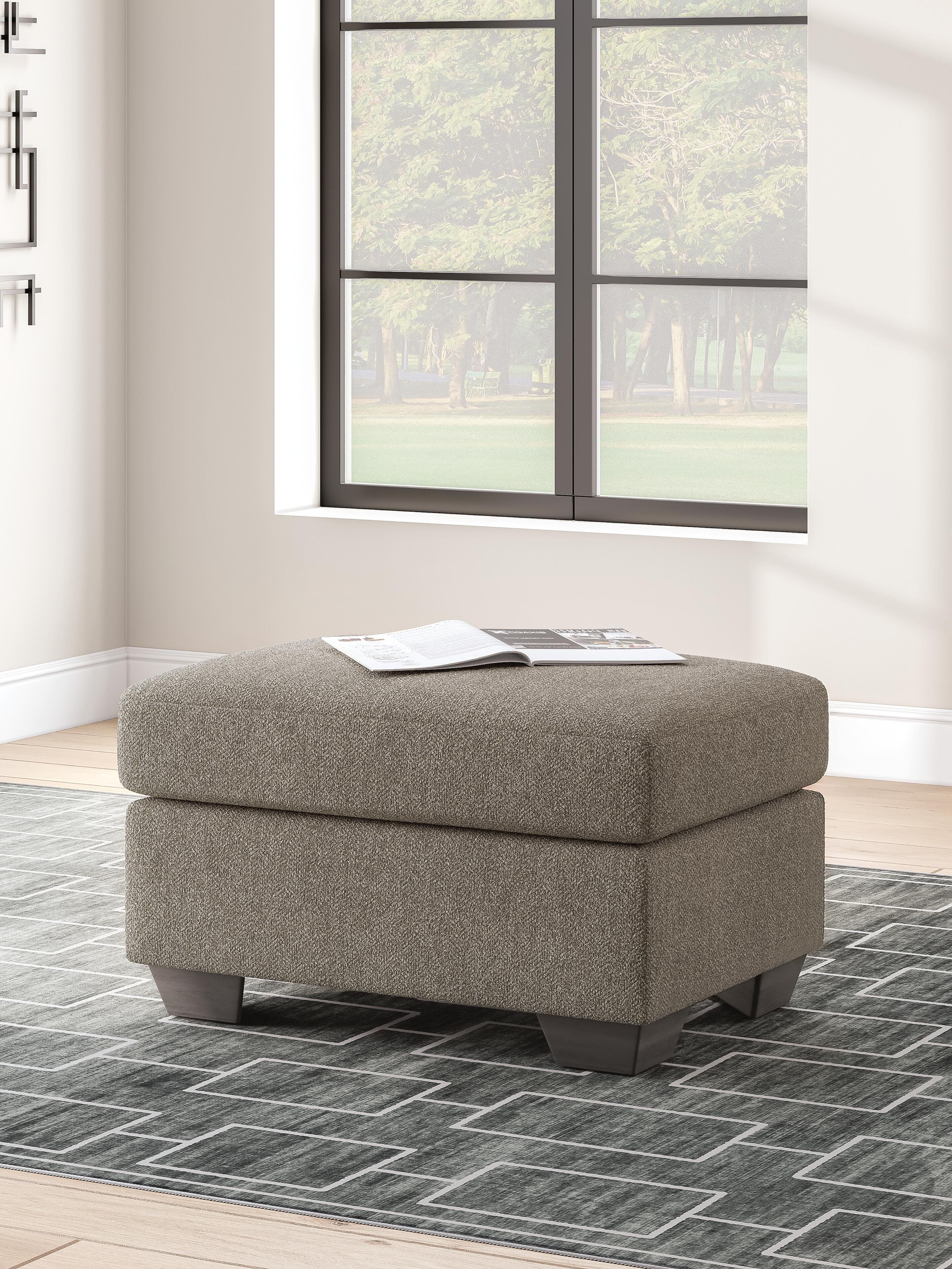 Triston-Peaks Ottoman — Brown/Beige — view 2