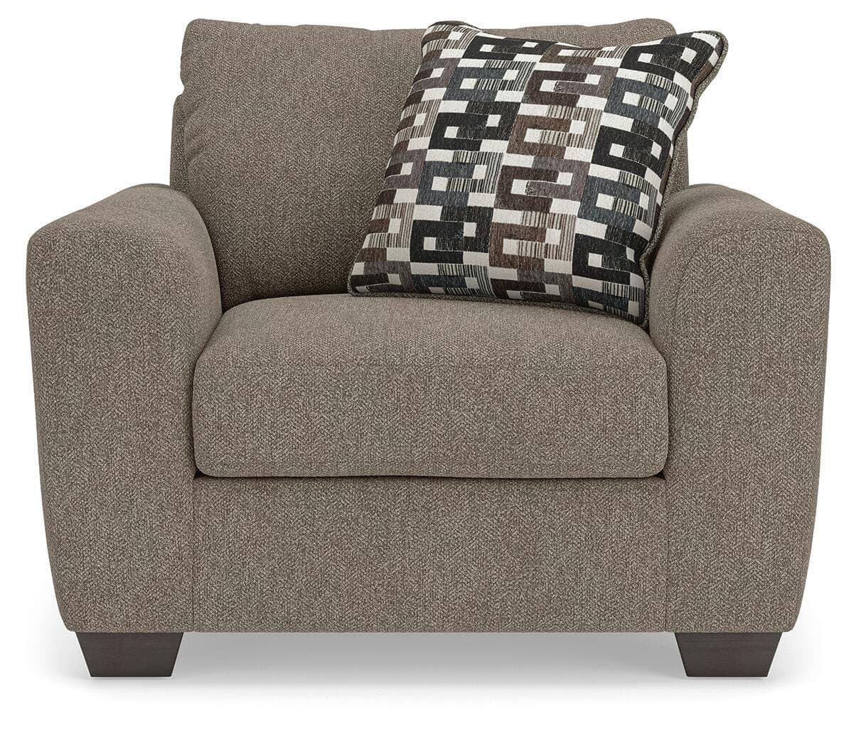 Triston-Peaks Oversized Chair — Brown/Beige — view 3
