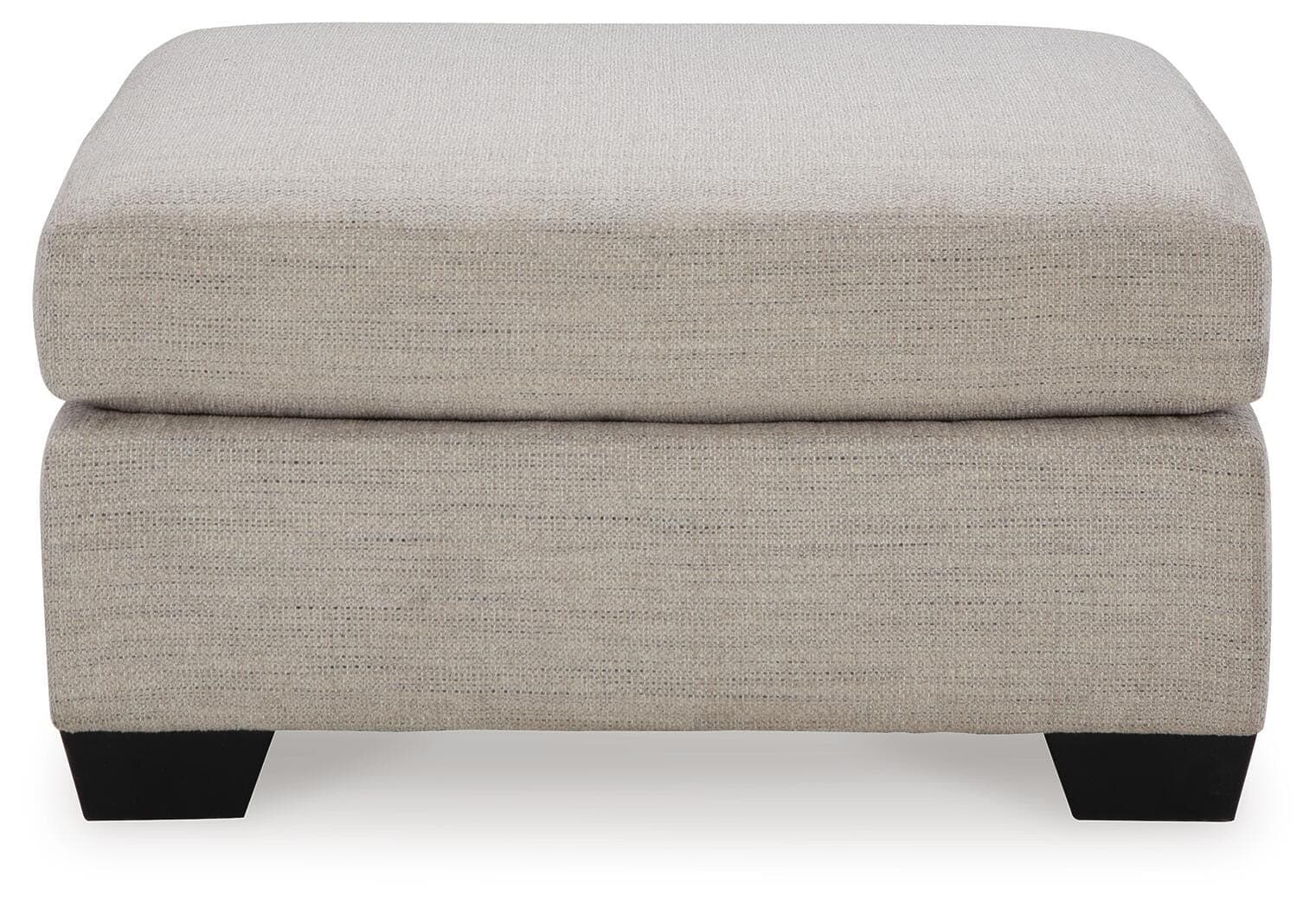 Mahoney Oversized Accent Ottoman — Brown/Beige — view 3