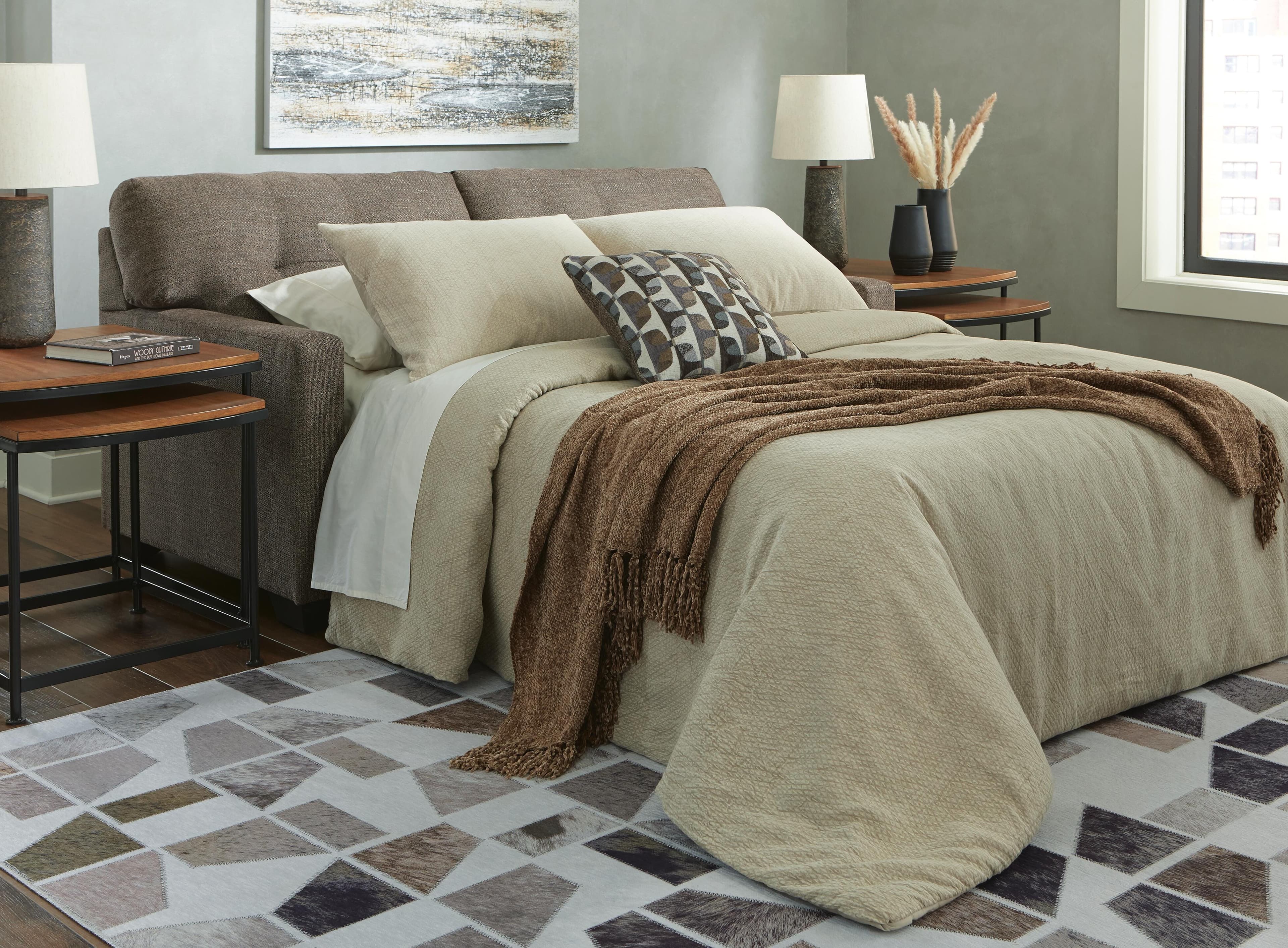Mahoney Full Sofa Sleeper — Brown/Beige — view 2