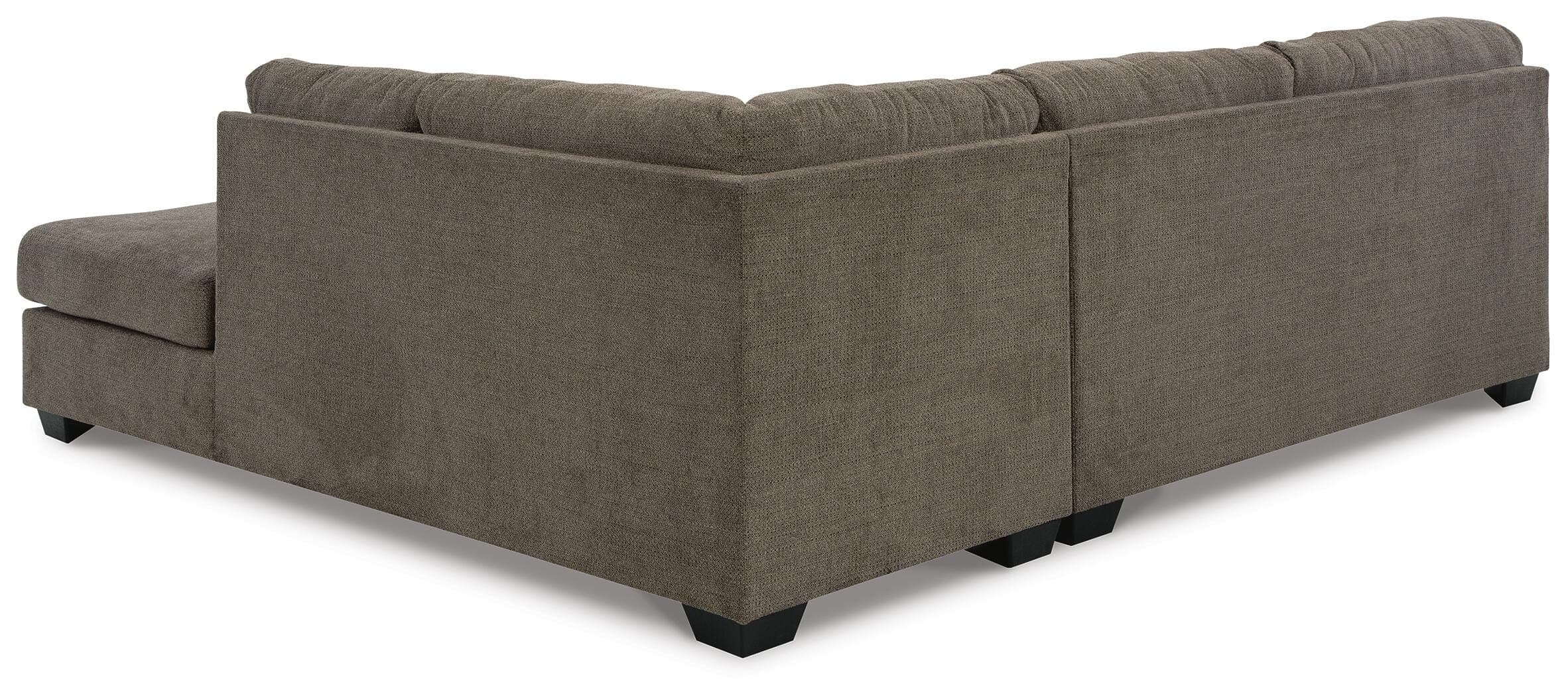 Mahoney 2-Piece Sleeper Sectional with Chaise — Brown/Beige — view 3