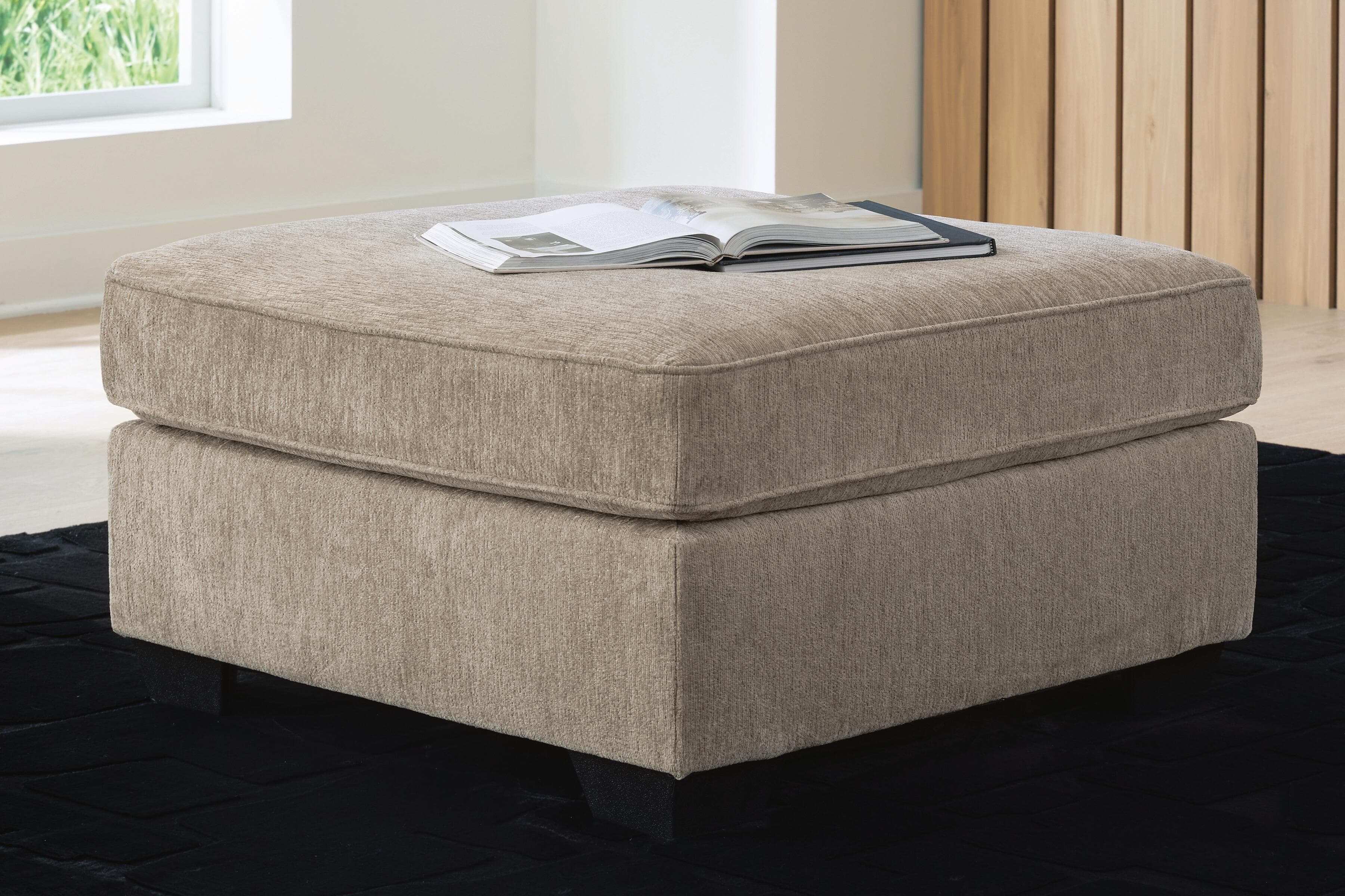 Olten Oversized Accent Ottoman — Brown/Beige — view 2