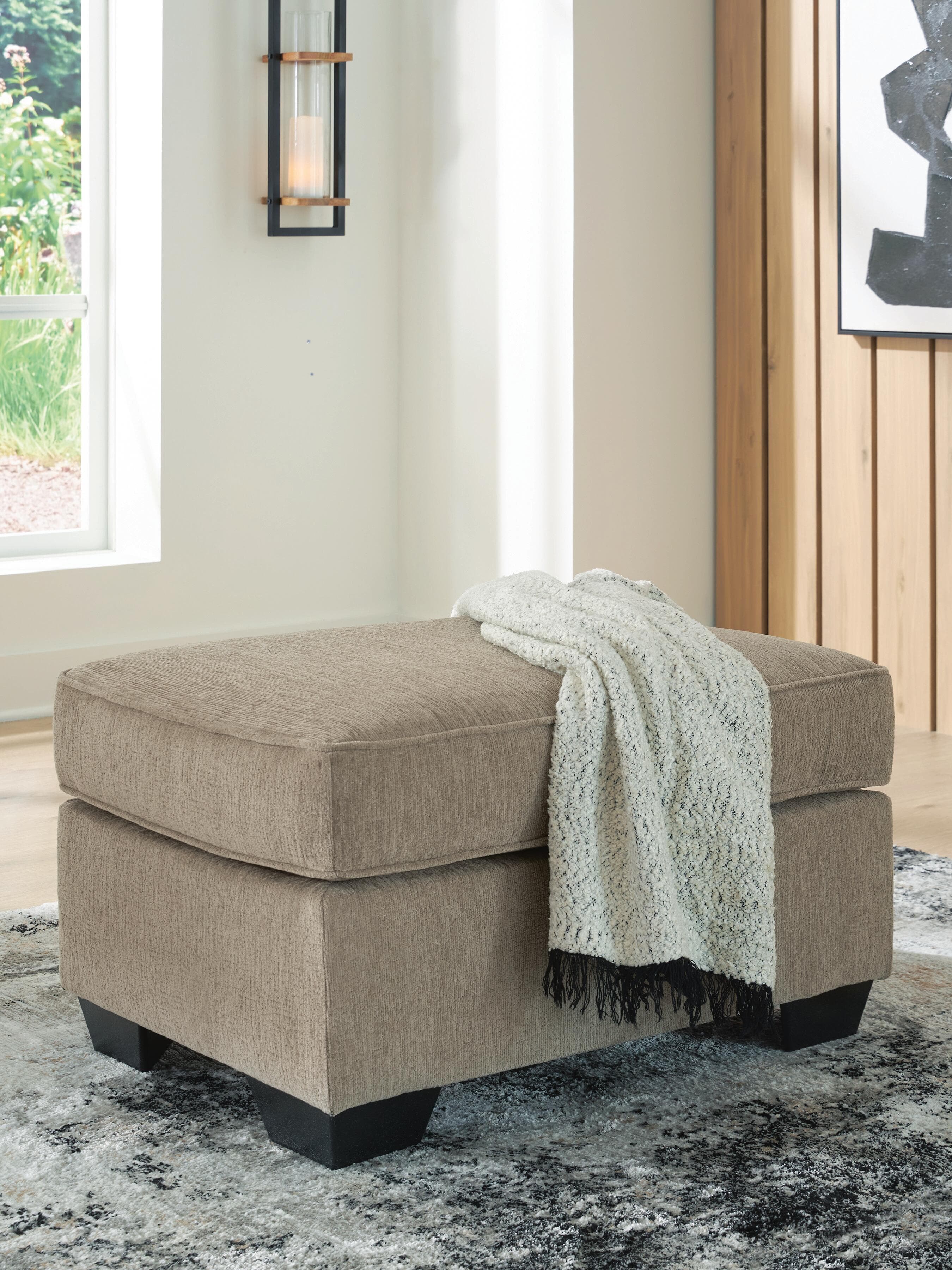 Olten Ottoman — Brown/Beige — view 2