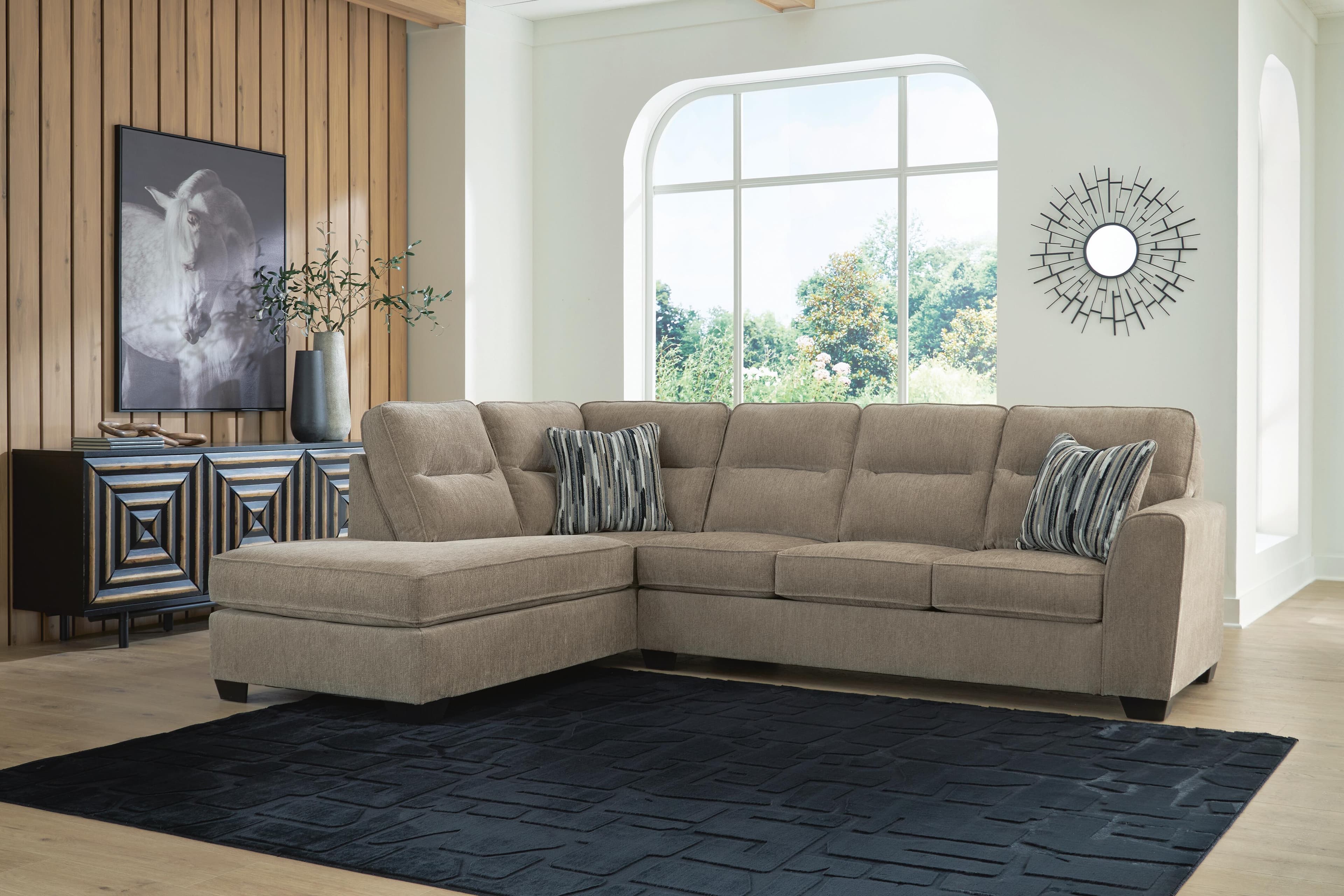 Olten 2-Piece Sectional with Chaise — Mocha — view 2