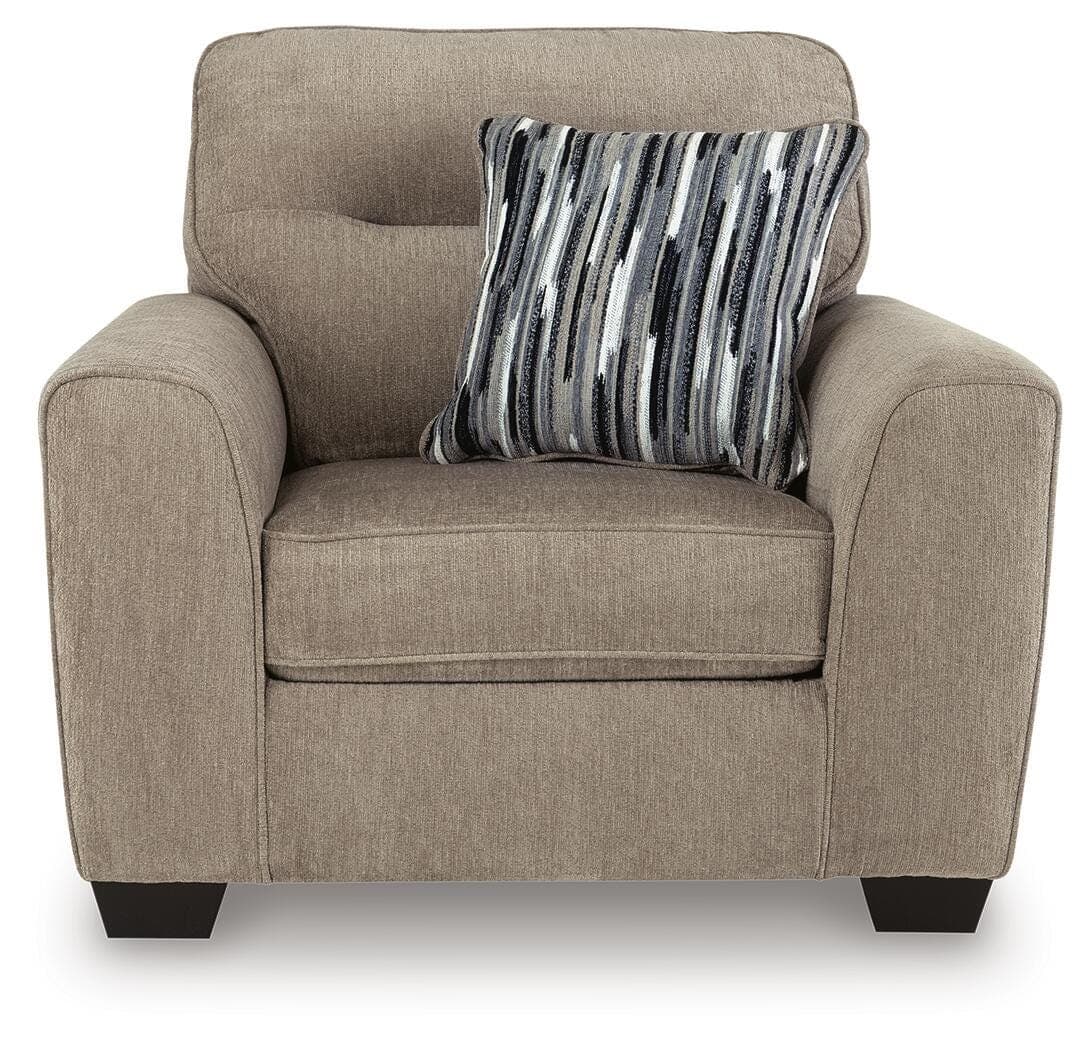 Olten Oversized Chair — Brown/Beige — view 3