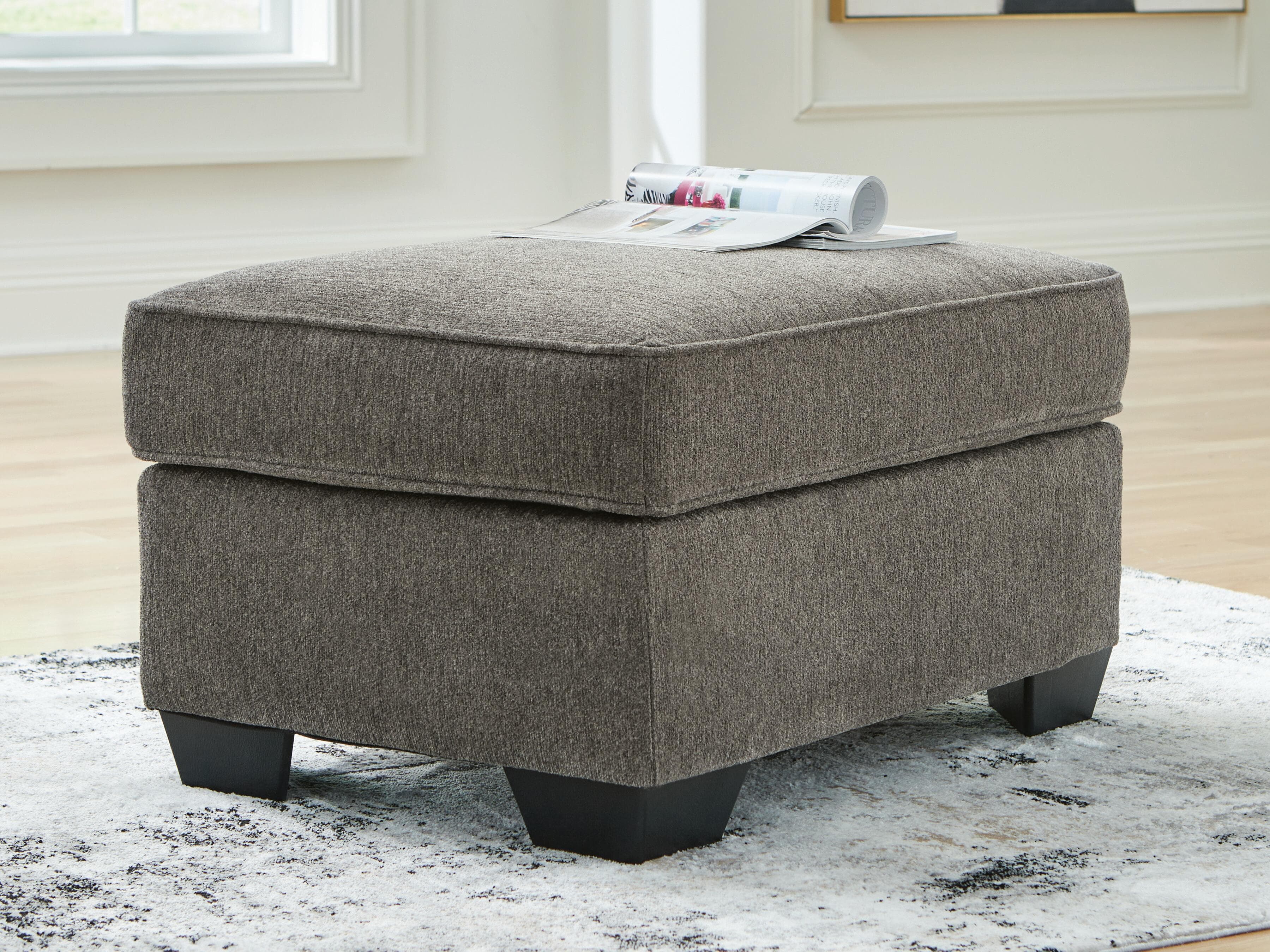 Olten Ottoman — Black/Gray — view 2