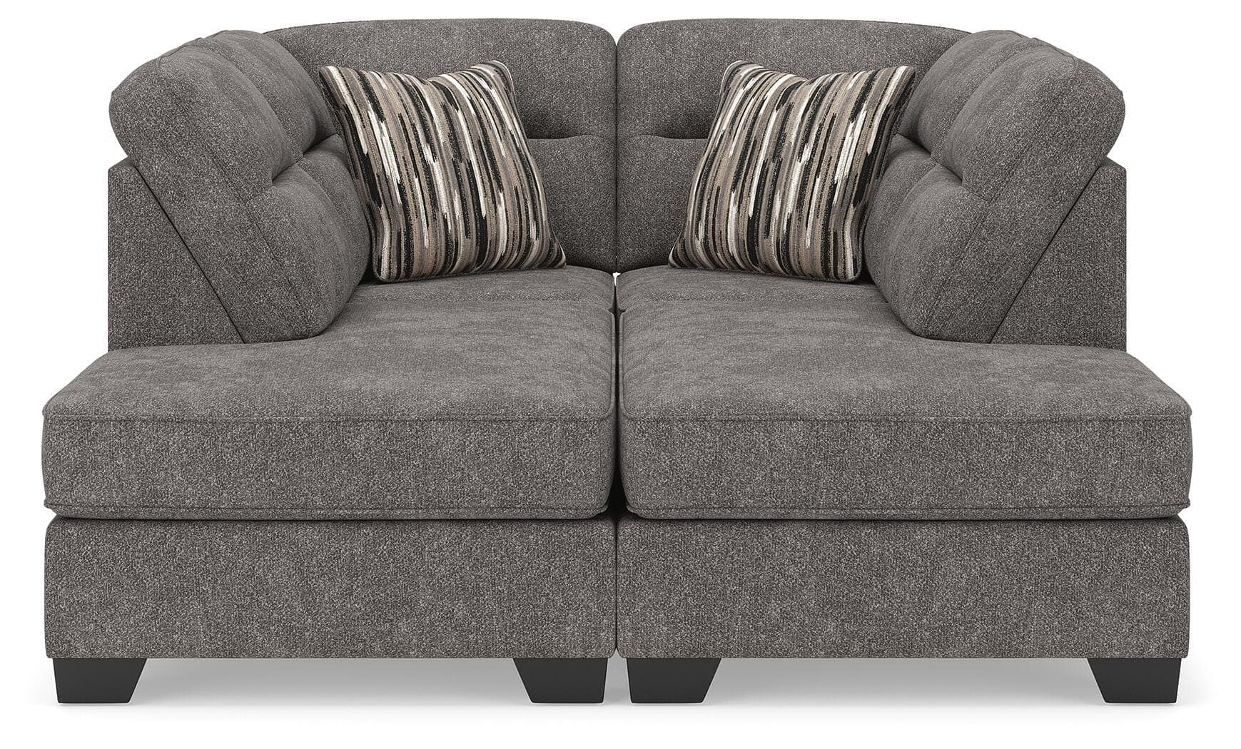 Olten 2-Piece Super Chaise — Graphite — view 2