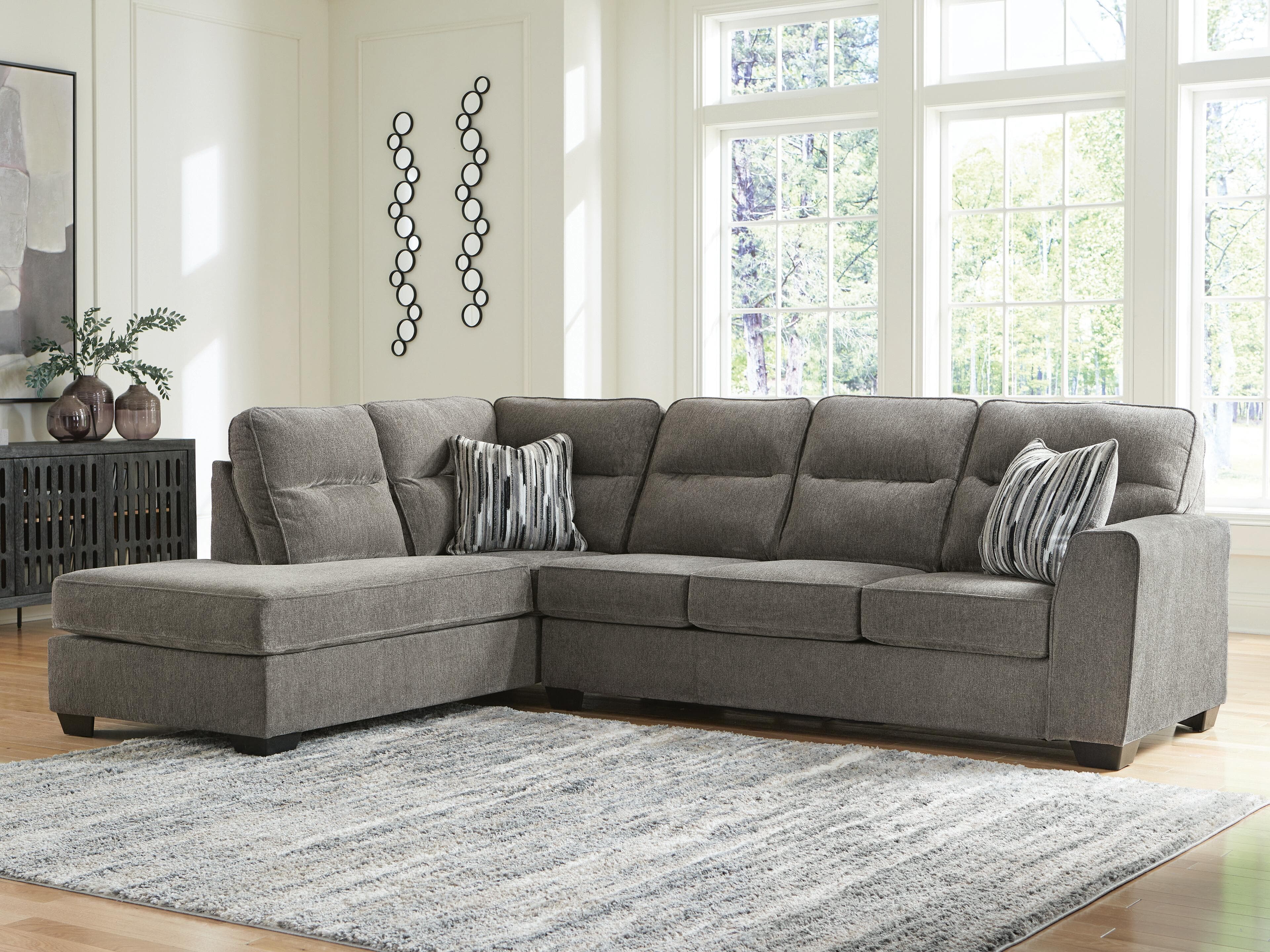 Olten 2-Piece Sectional with Chaise — Graphite — view 2