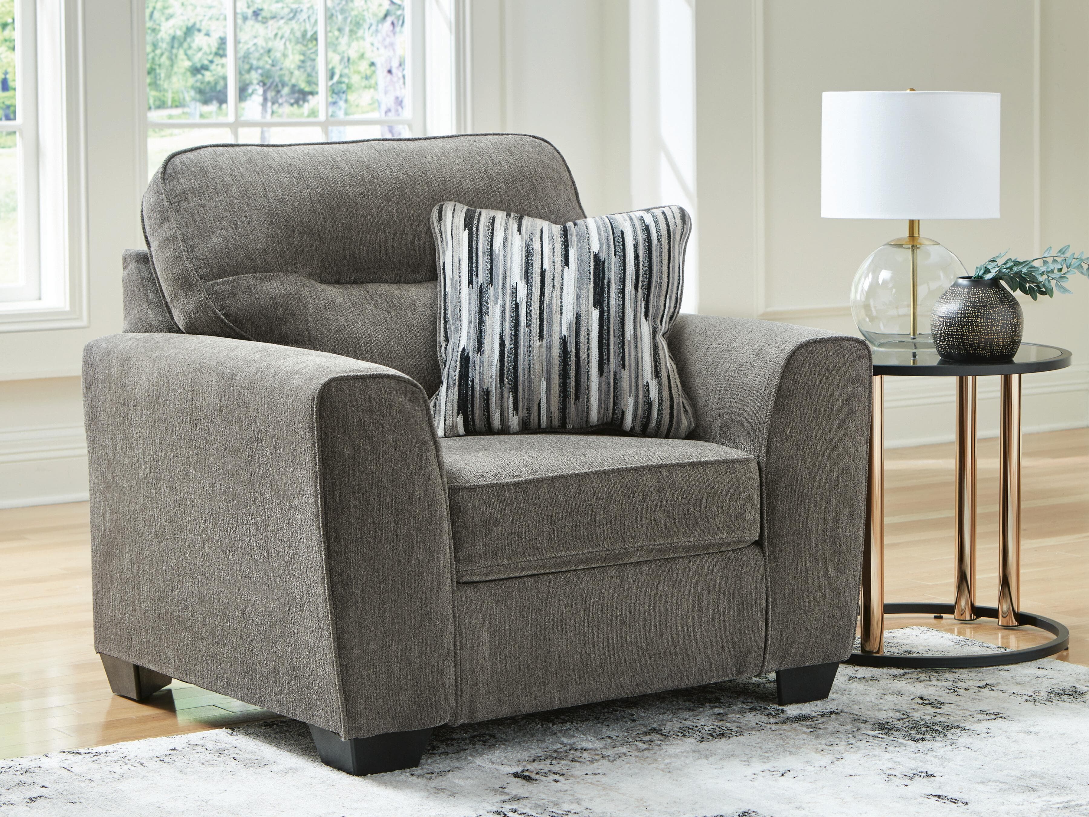 Olten Oversized Chair — Black/Gray — view 2
