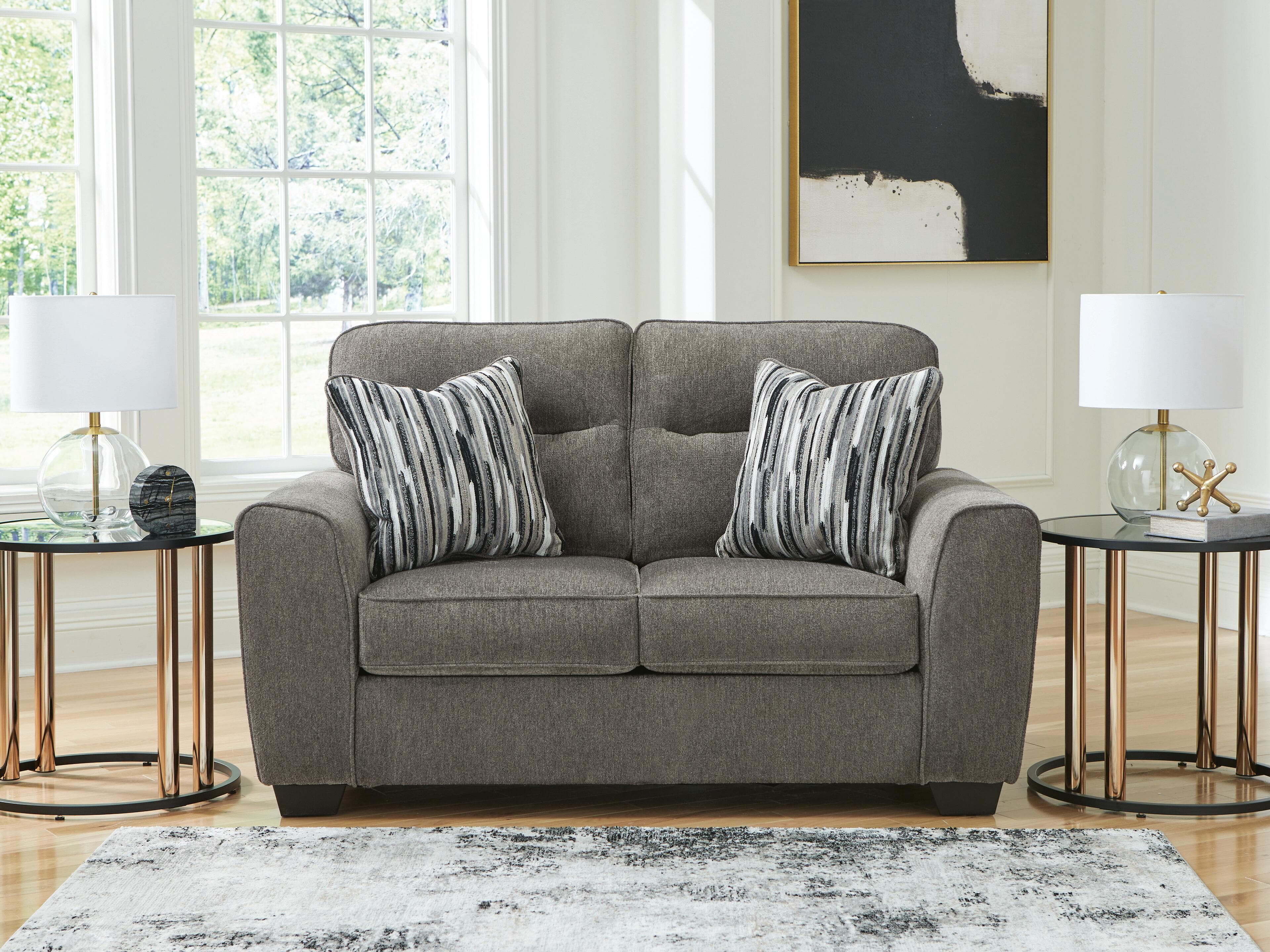 Olten Loveseat — Black/Gray — view 2