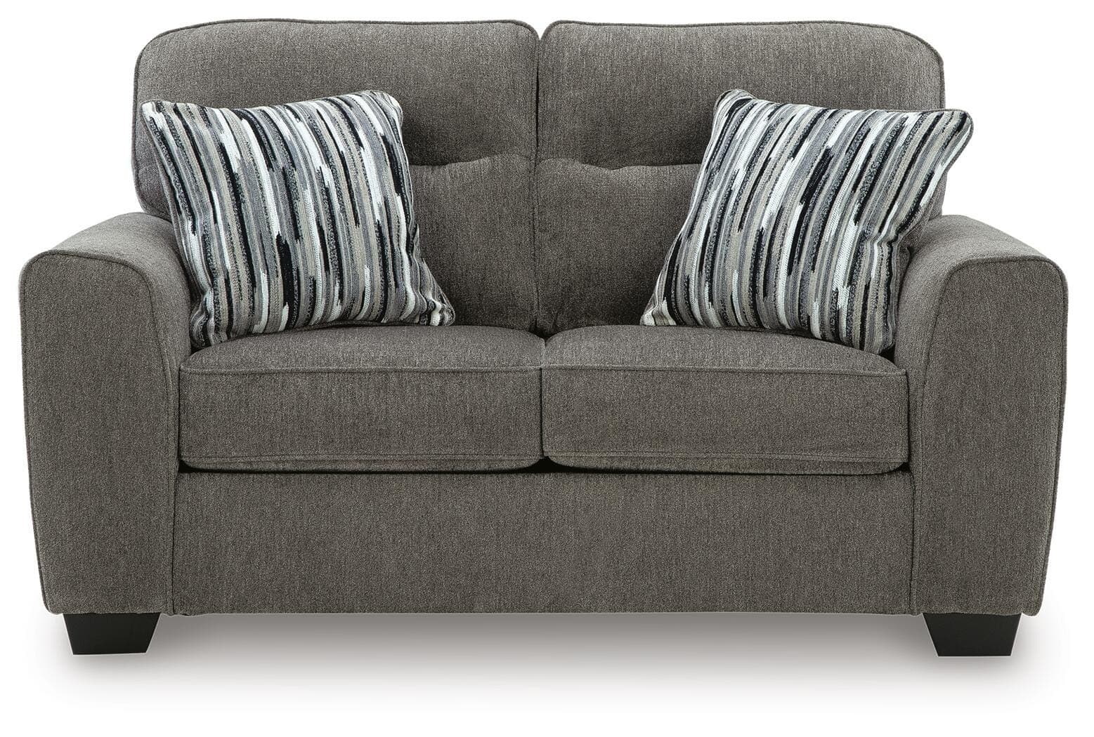 Olten Loveseat — Black/Gray — view 3