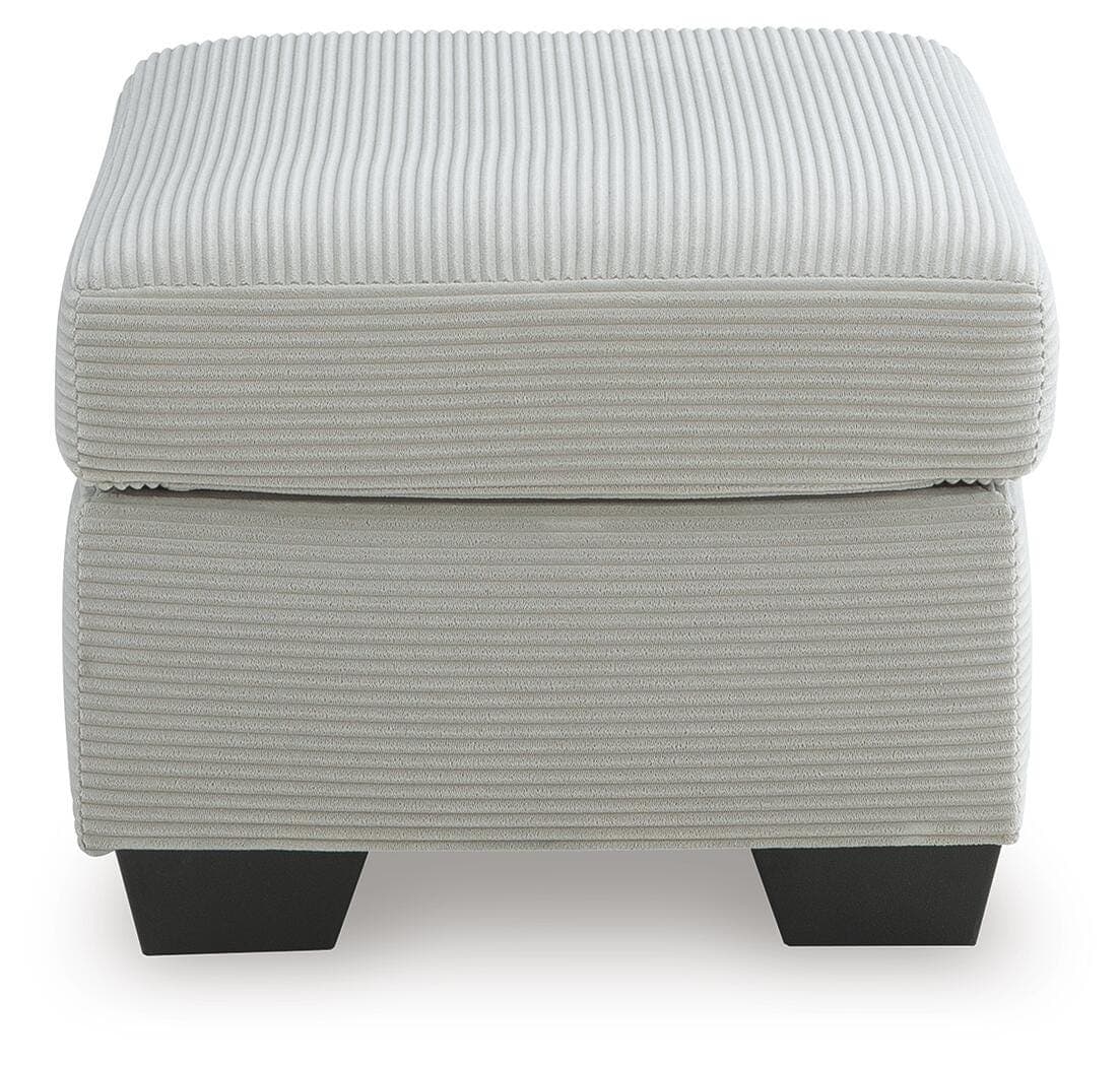 Amesley Ottoman — Black/Gray — view 4