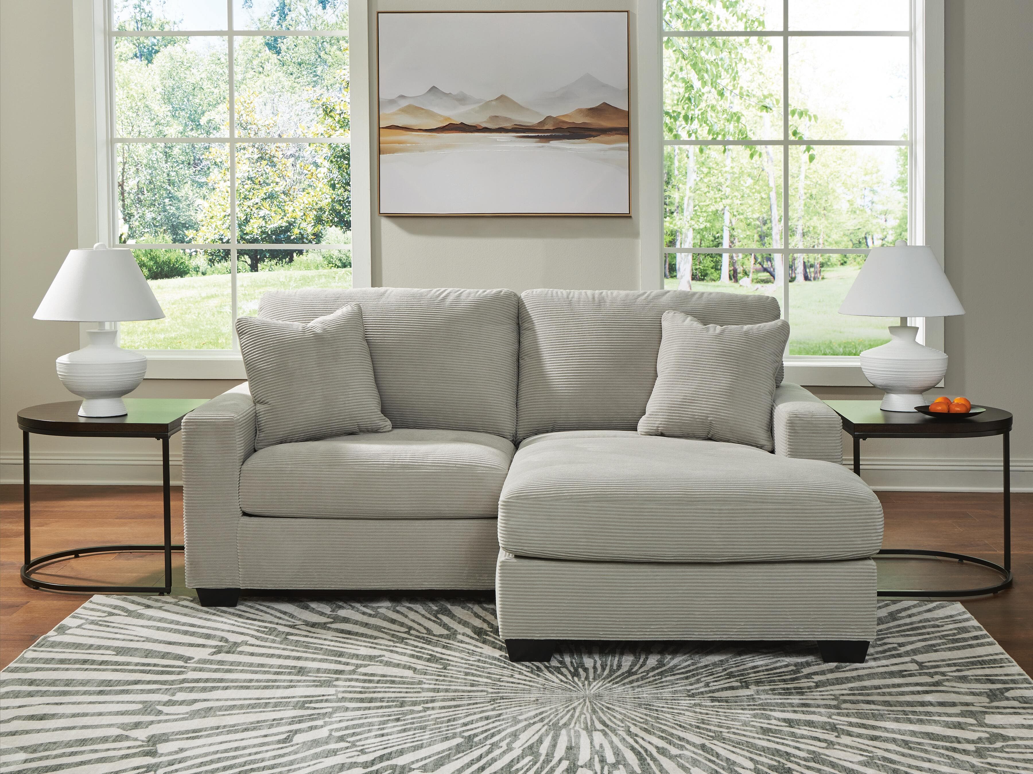 Amesley Sofa Chaise — Black/Gray — view 2