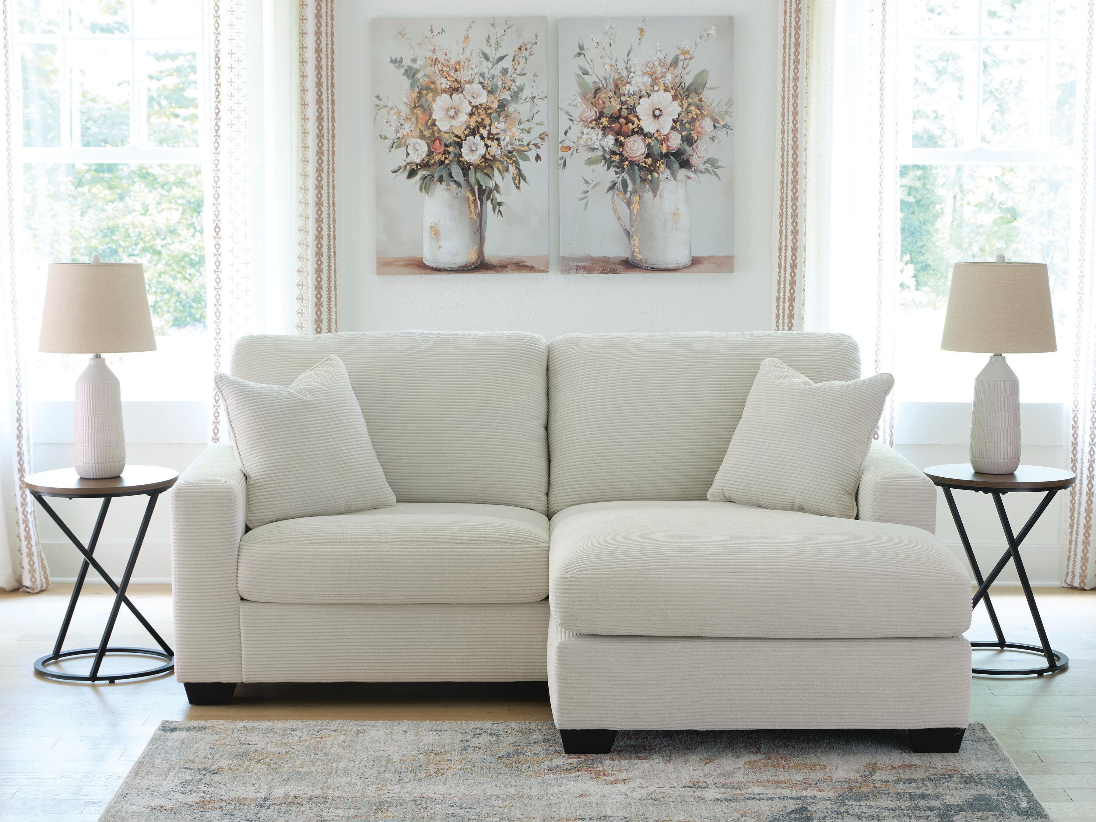 Amesley Sofa Chaise — White — view 2