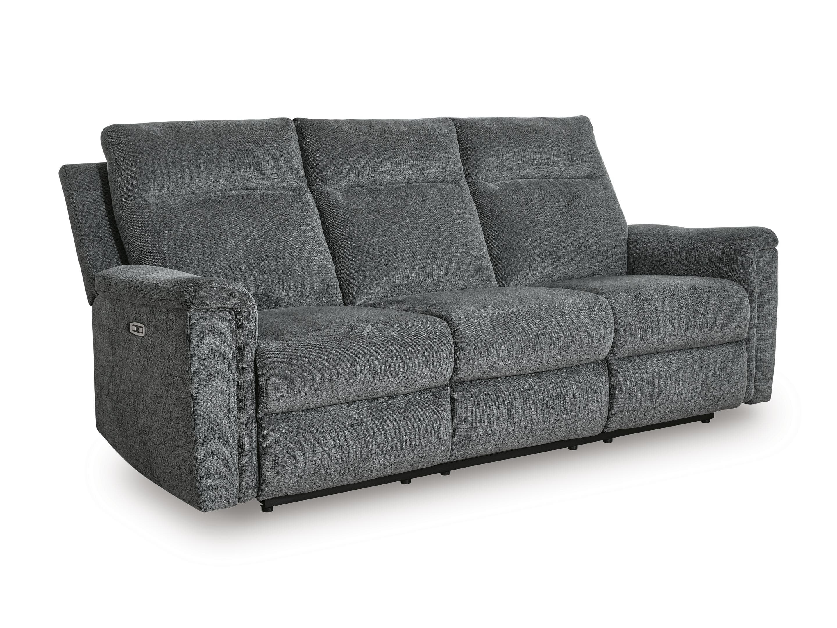 Barnsana Power Reclining Sofa — Black/Gray — view 3
