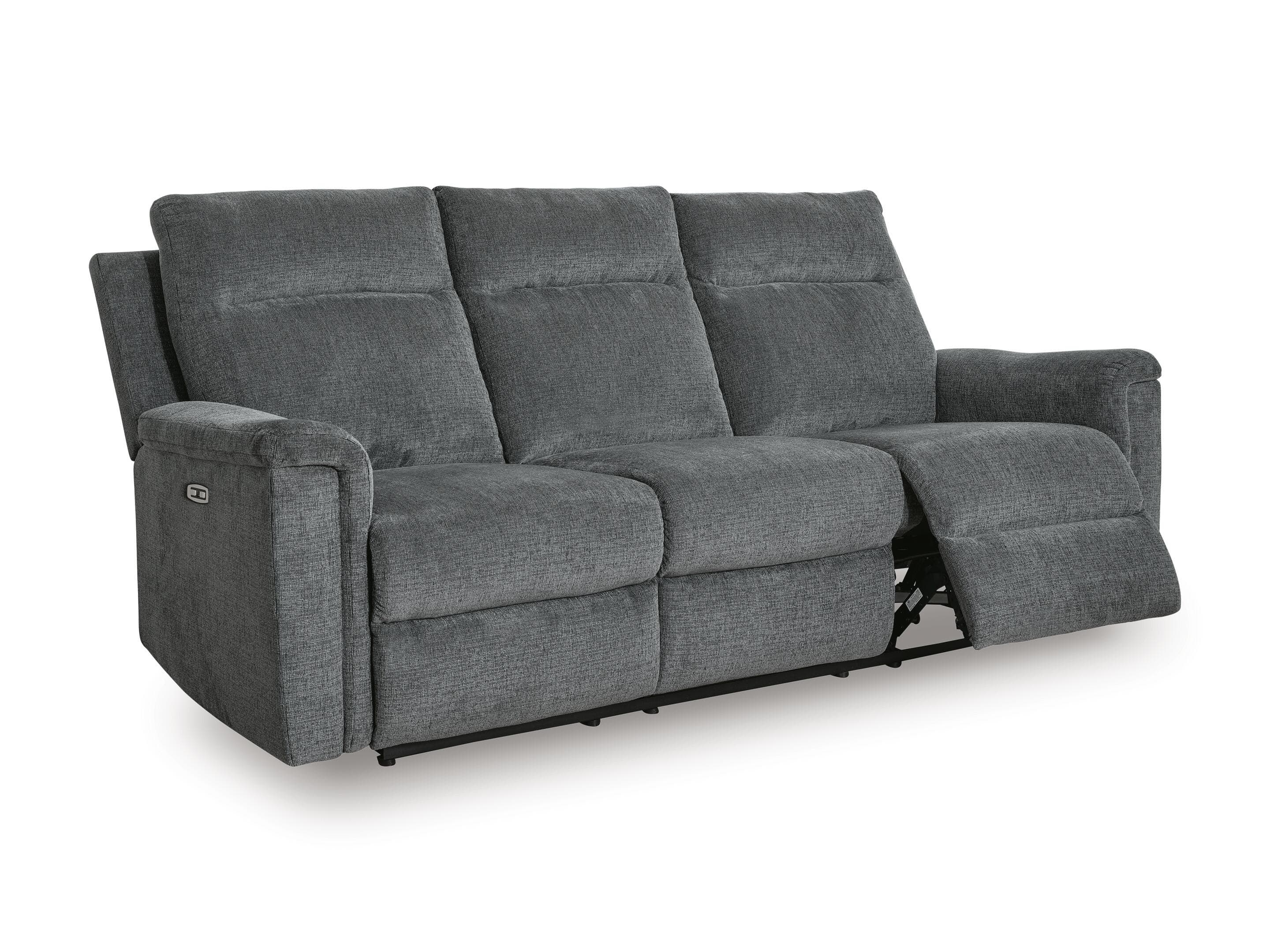 Barnsana Power Reclining Sofa — Black/Gray — view 5
