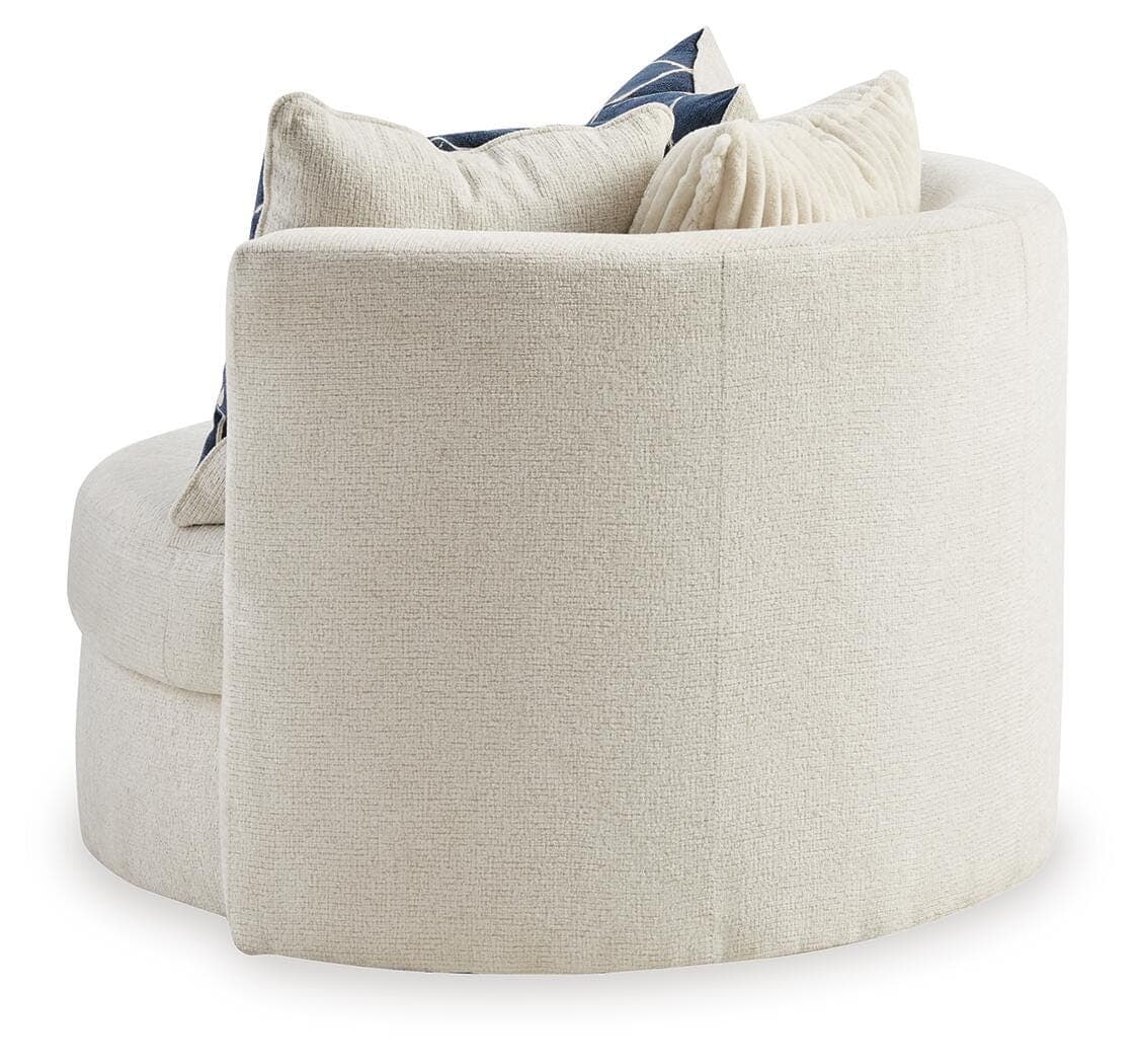 Padova Swivel Accent Chair — White — view 5