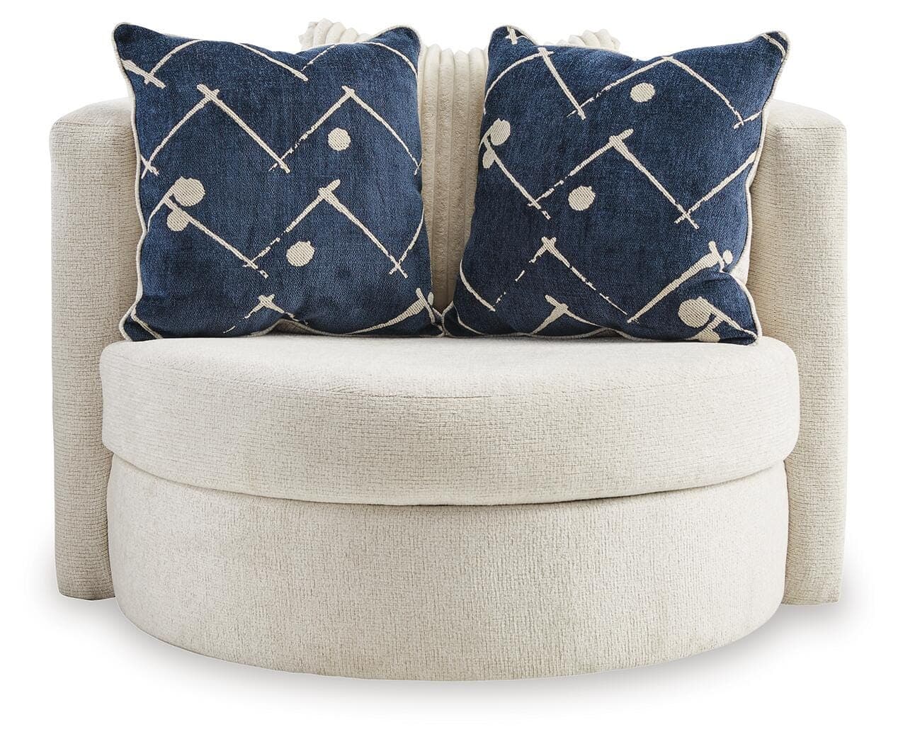 Padova Swivel Accent Chair — White — view 3