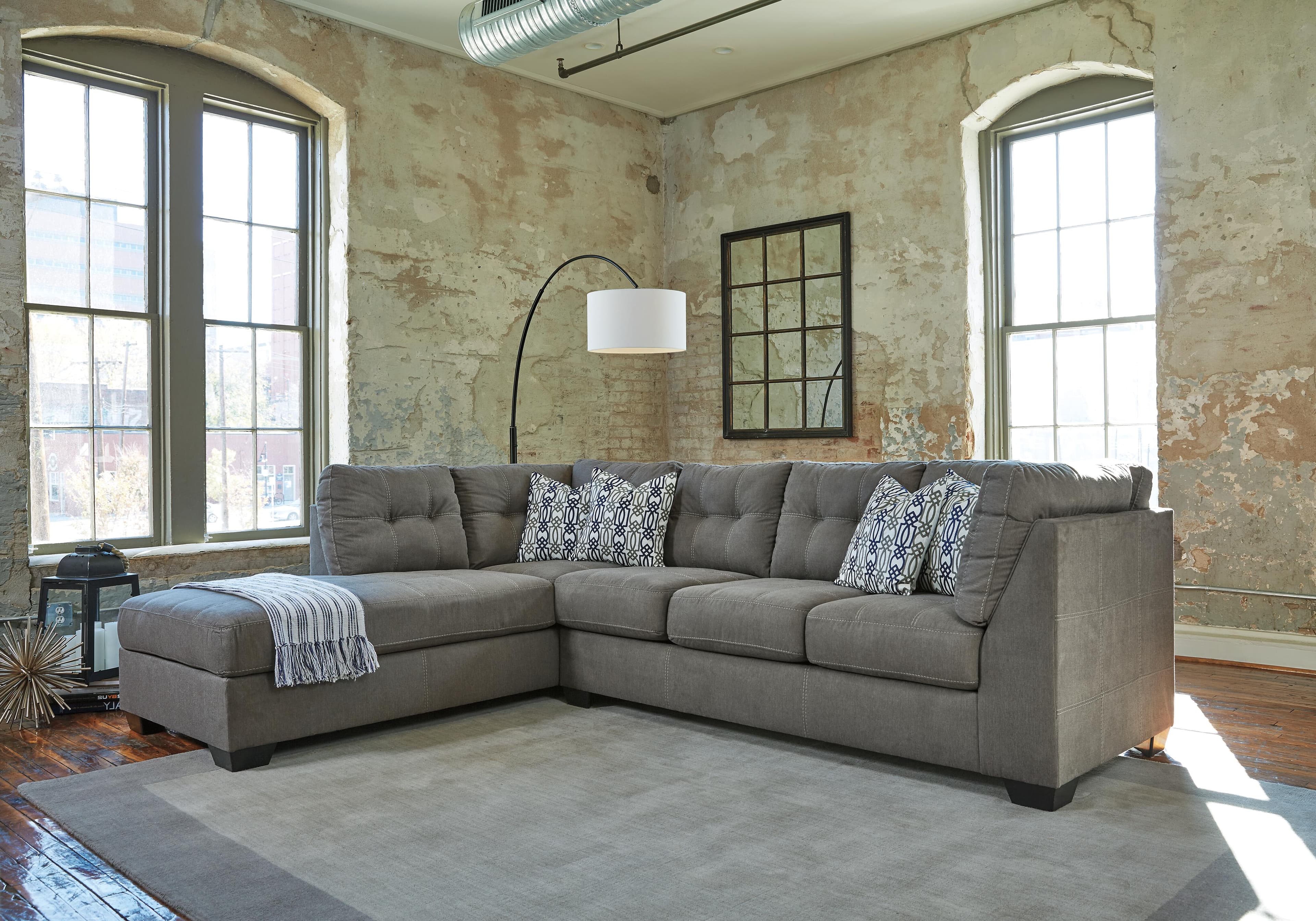 Pitkin 2-Piece Sectional with Chaise — Black/Gray — view 4