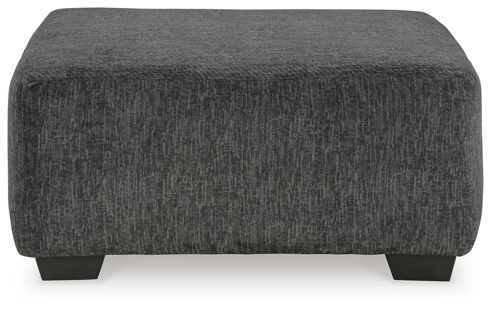 Biddeford Oversized Accent Ottoman — Black/Gray — view 3