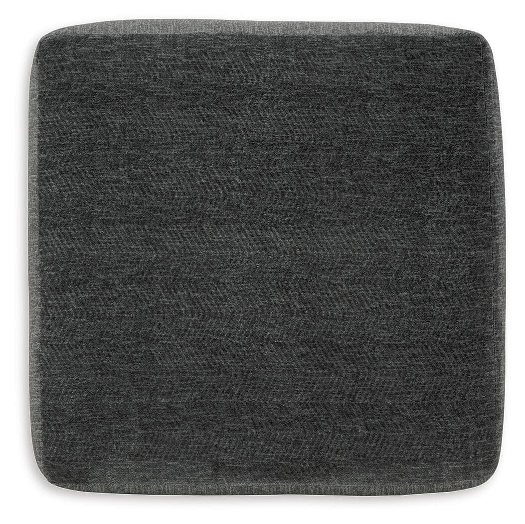 Biddeford Oversized Accent Ottoman — Black/Gray — view 4
