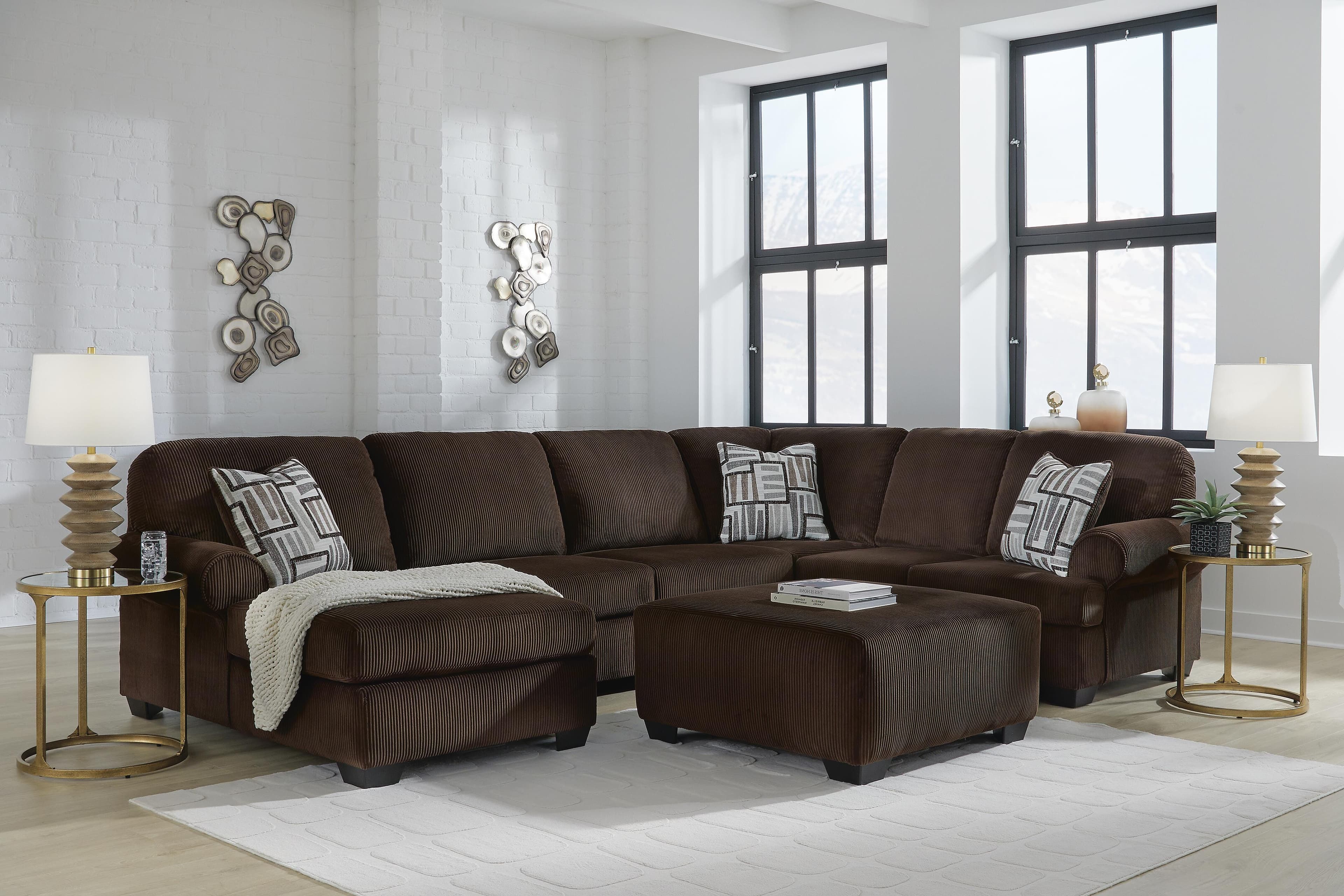 Landsings 3-Piece Sectional with Chaise — Chocolate — view 3