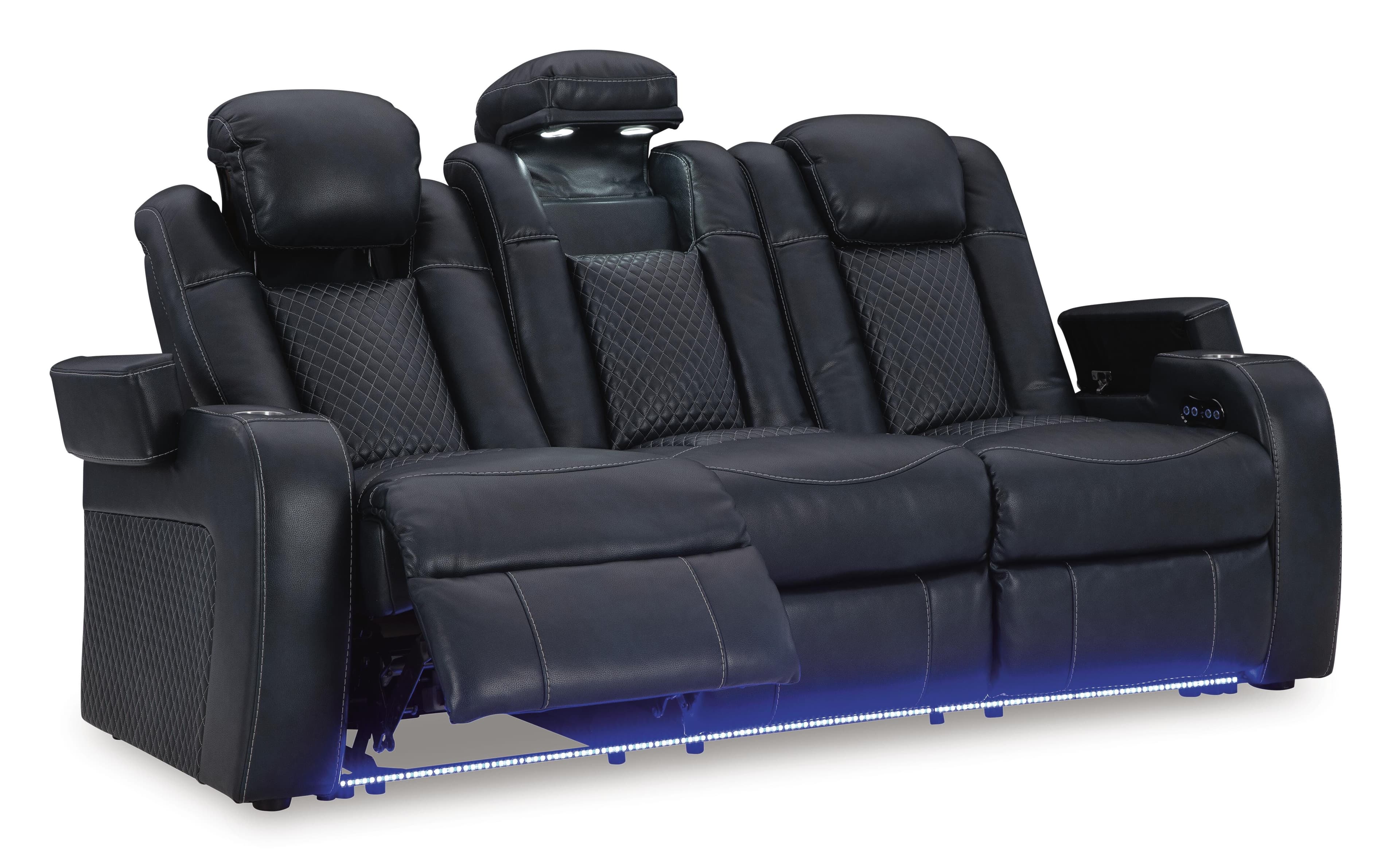 Fyne-Dyme Power Reclining Sofa — Blue — view 3
