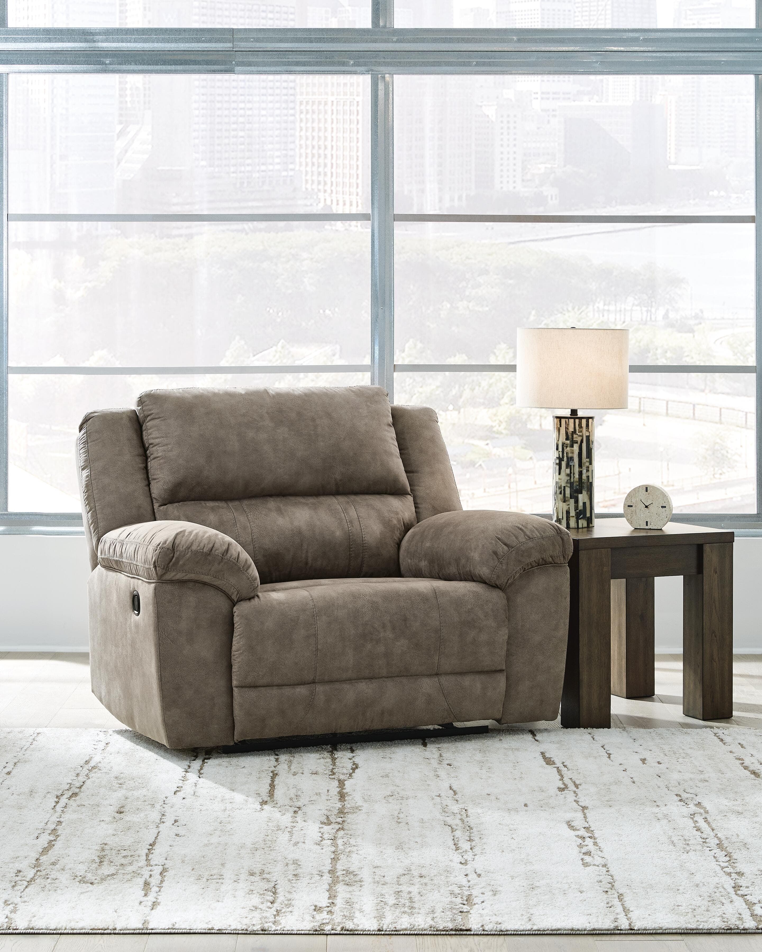 Laresview Oversized Recliner — Black/Gray — view 2