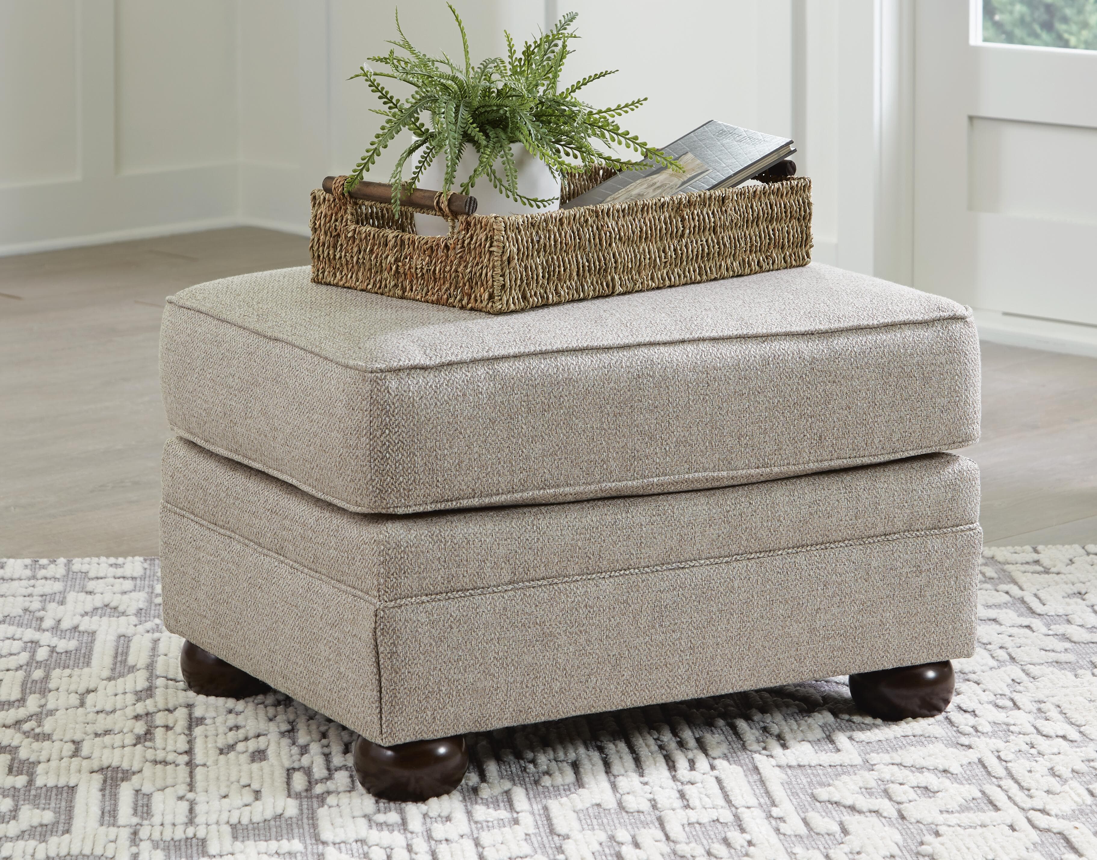 Gaelon Ottoman — Brown/Beige — view 2