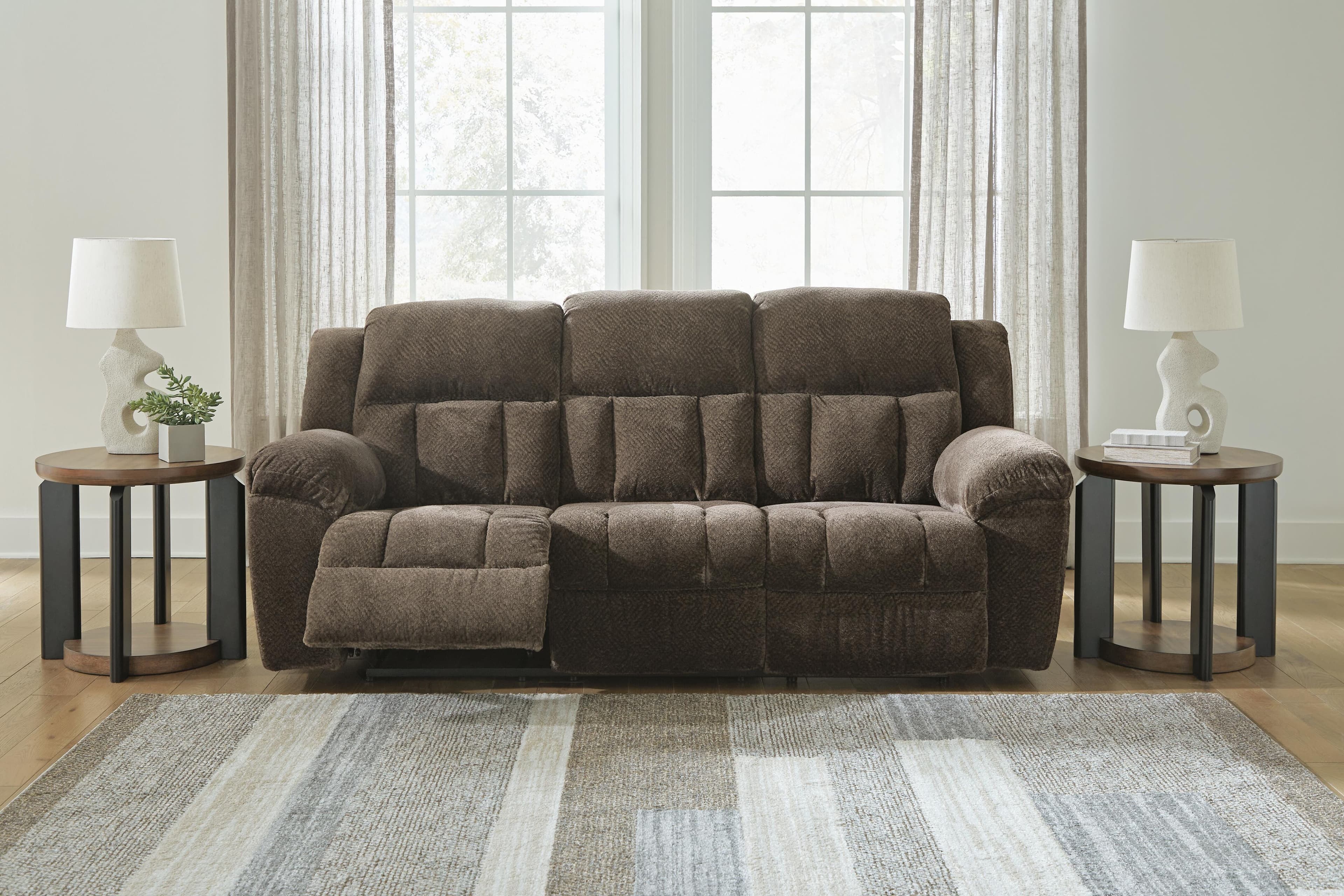 Frohn Reclining Sofa — Brown/Beige — view 7