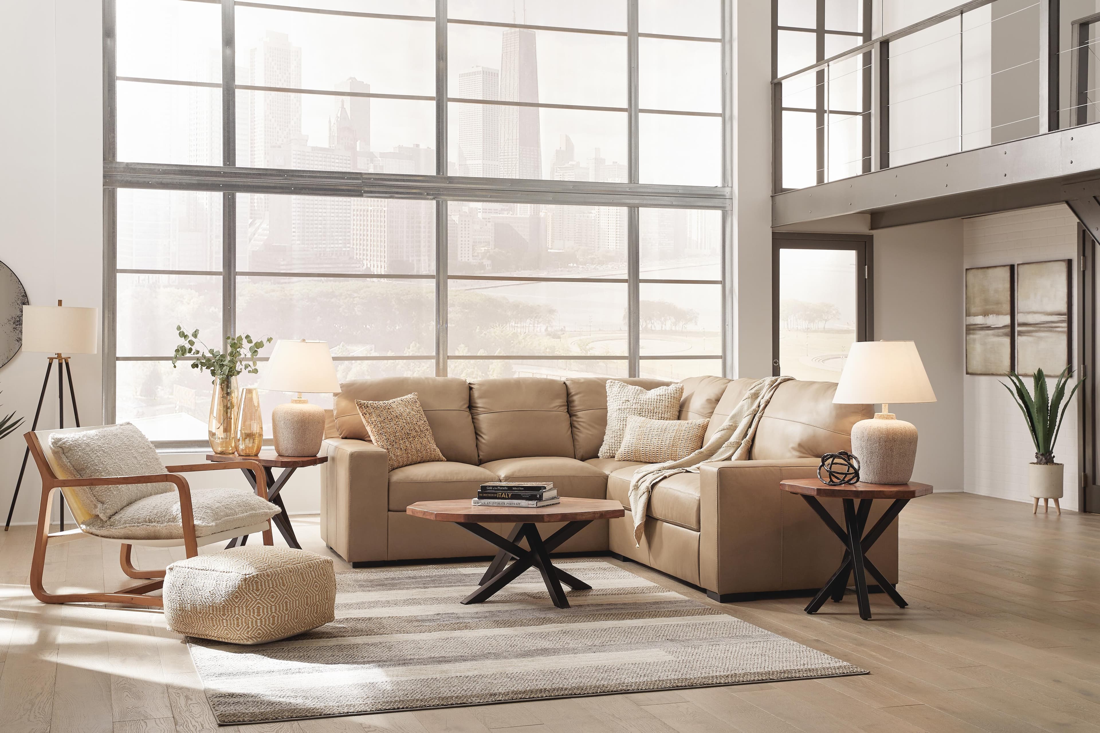 Bandon 2-Piece Sectional — Brown/Beige — view 4