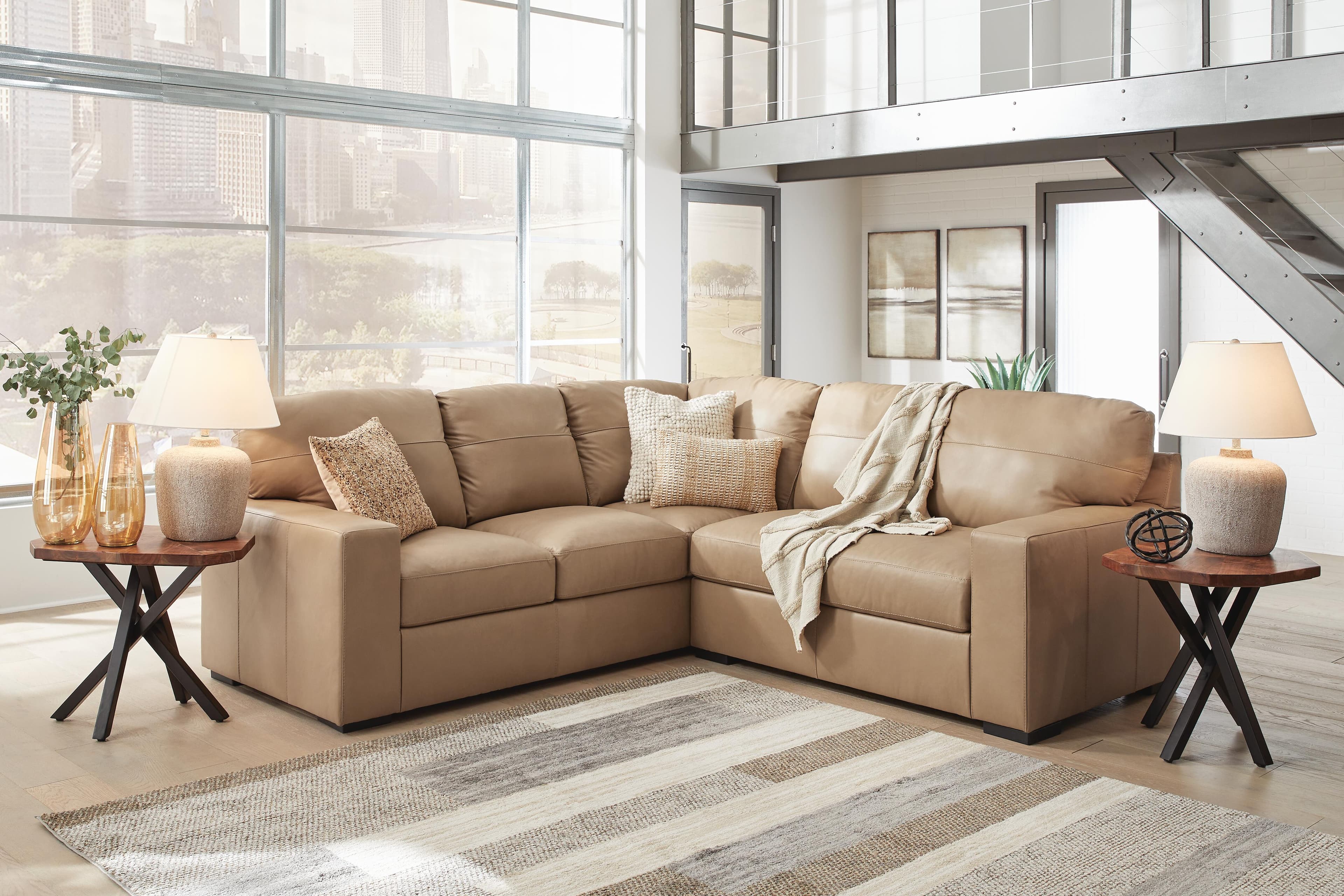 Bandon 2-Piece Sectional — Brown/Beige — view 2