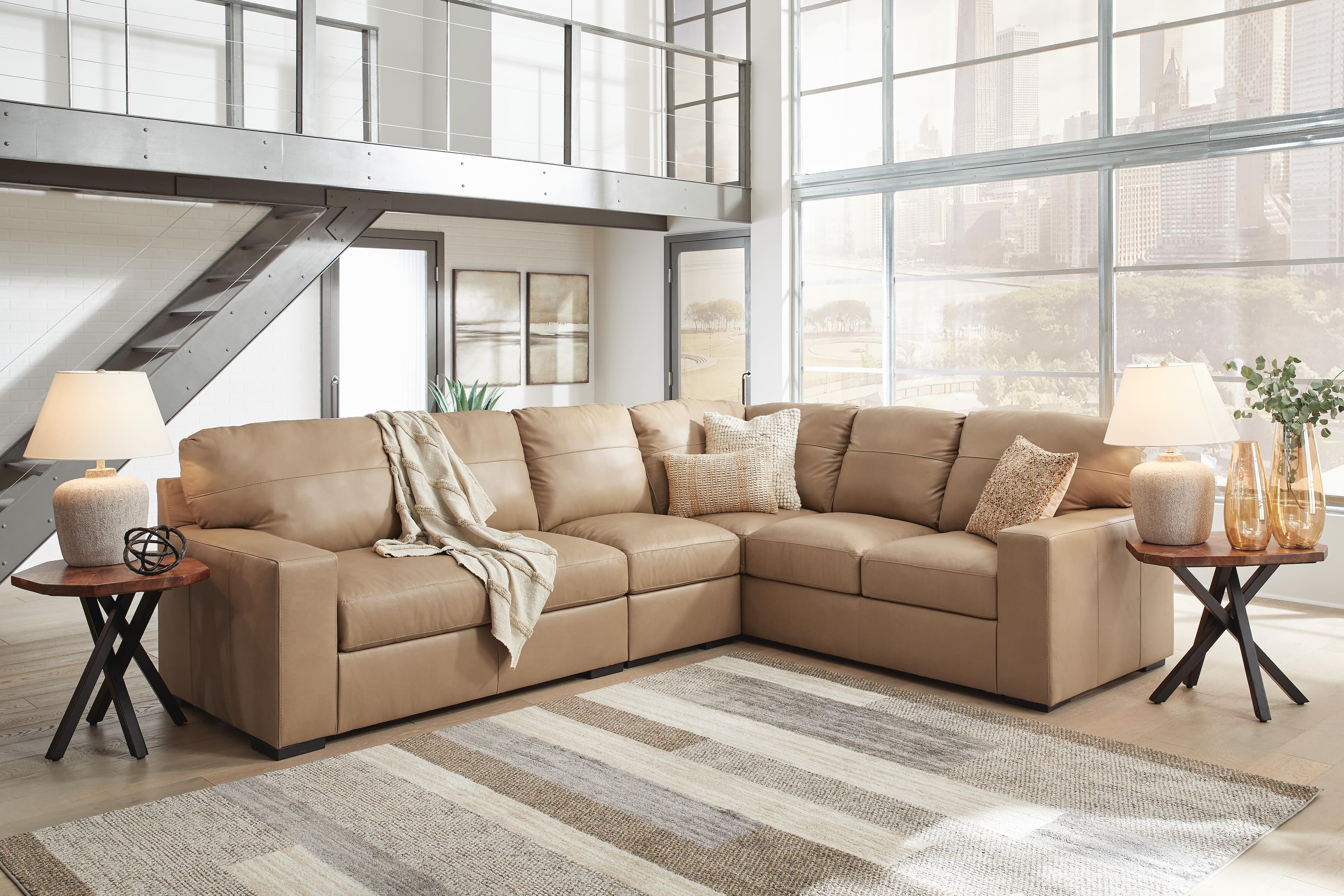 Bandon 3-Piece Sectional — Brown/Beige — view 2