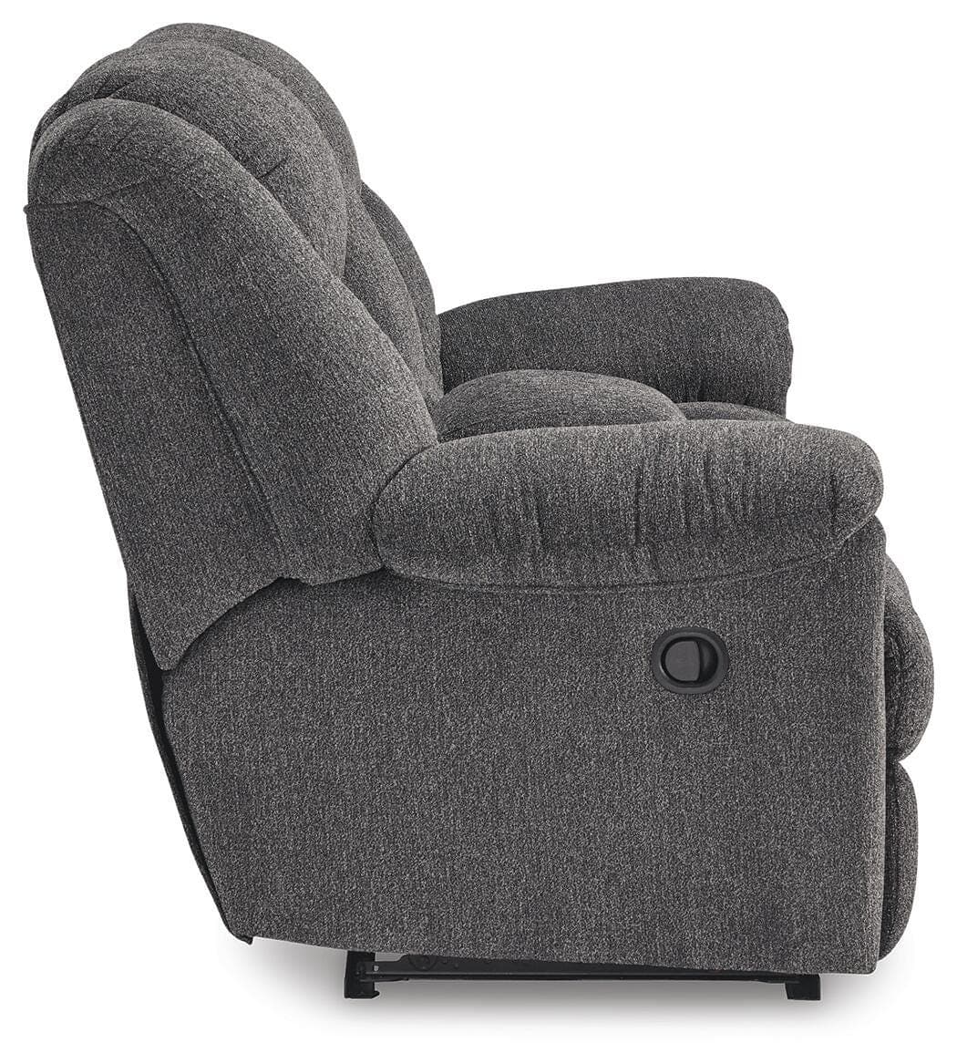 Foreside Reclining Loveseat with Console — Black/Gray — view 5