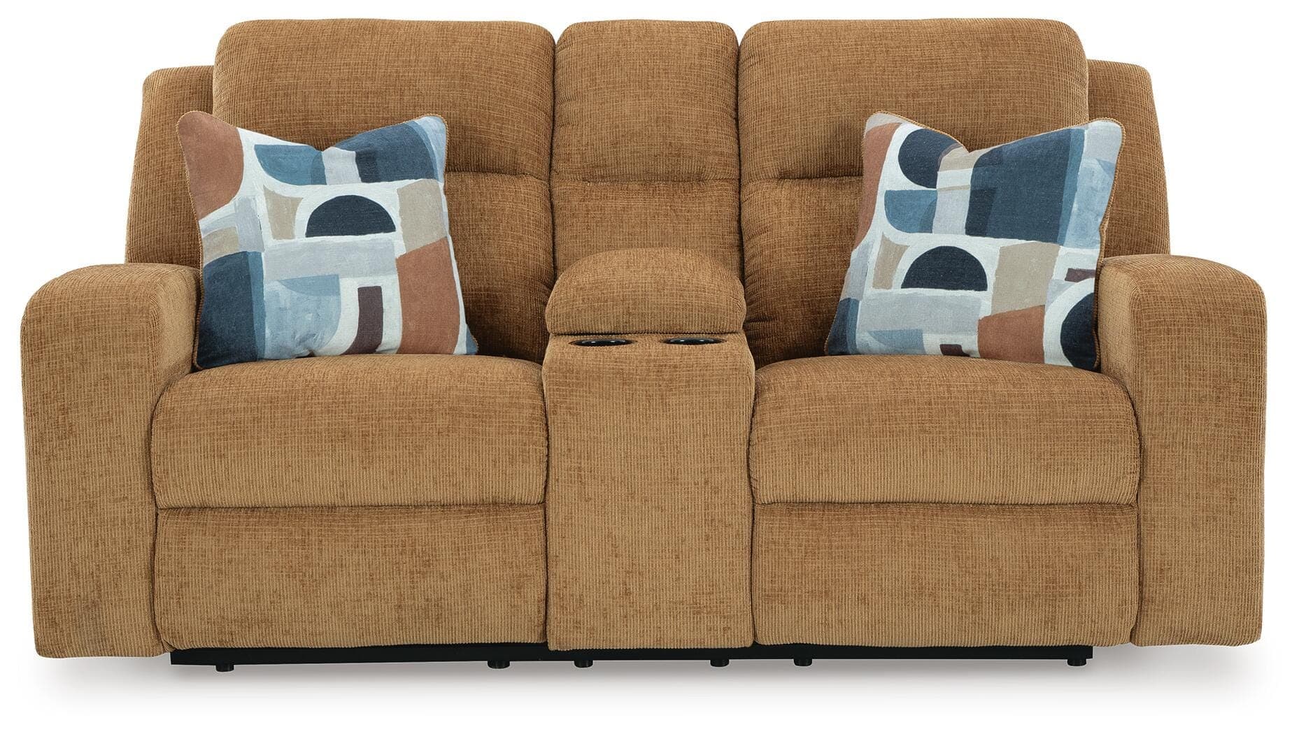 Kanlow Reclining Loveseat with Console — Yellow — view 4
