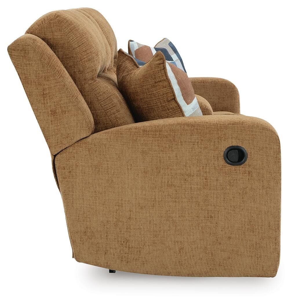 Kanlow Reclining Loveseat with Console — Yellow — view 5