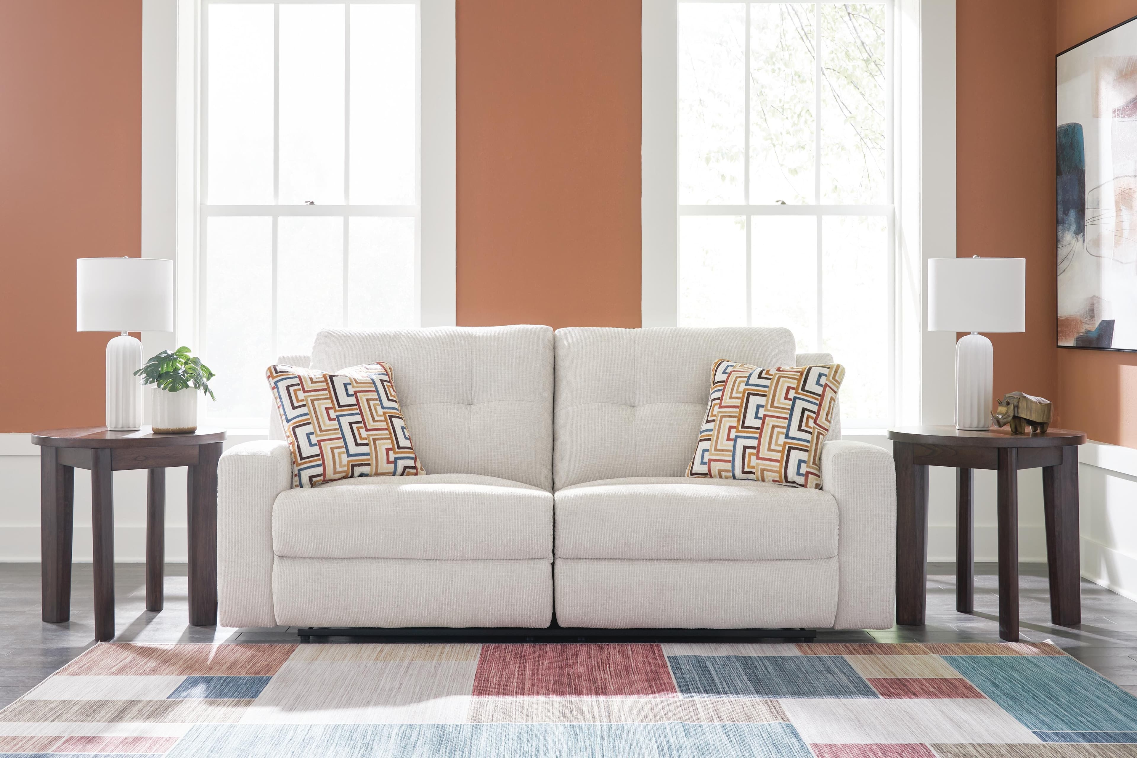 Danum Reclining Sofa — White — view 2