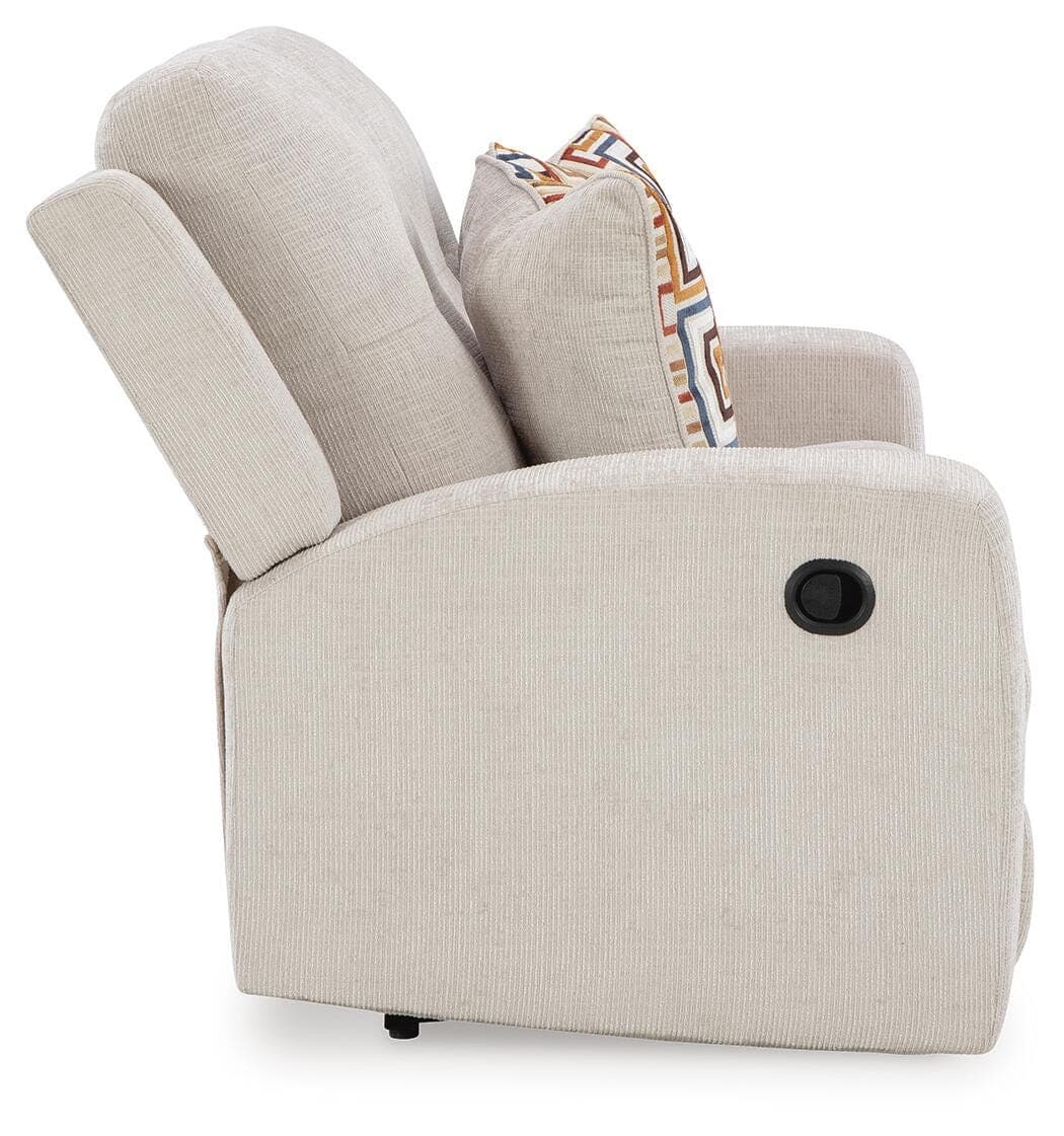 Danum Reclining Loveseat — White — view 5