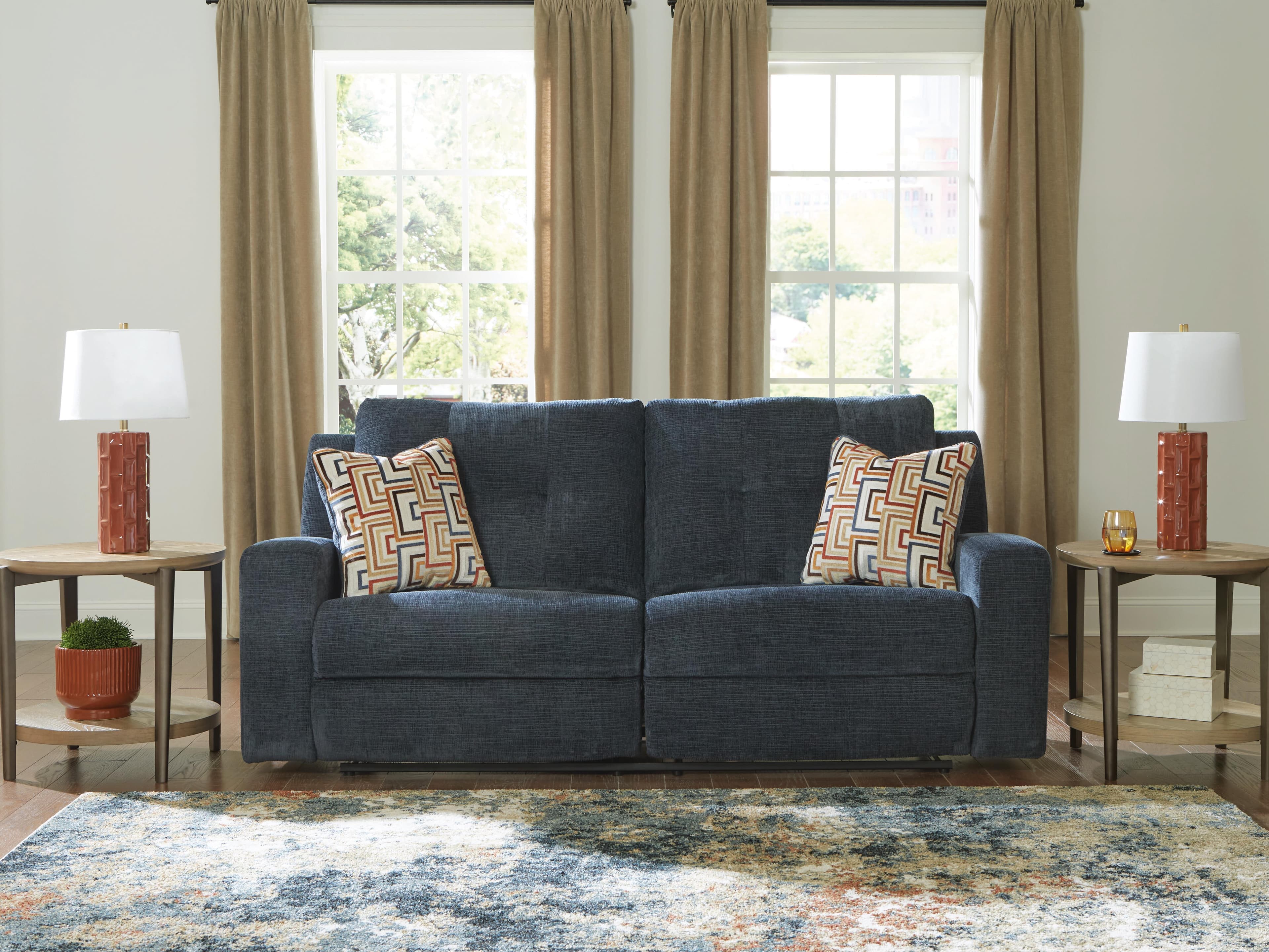 Danum Reclining Sofa — Blue — view 2