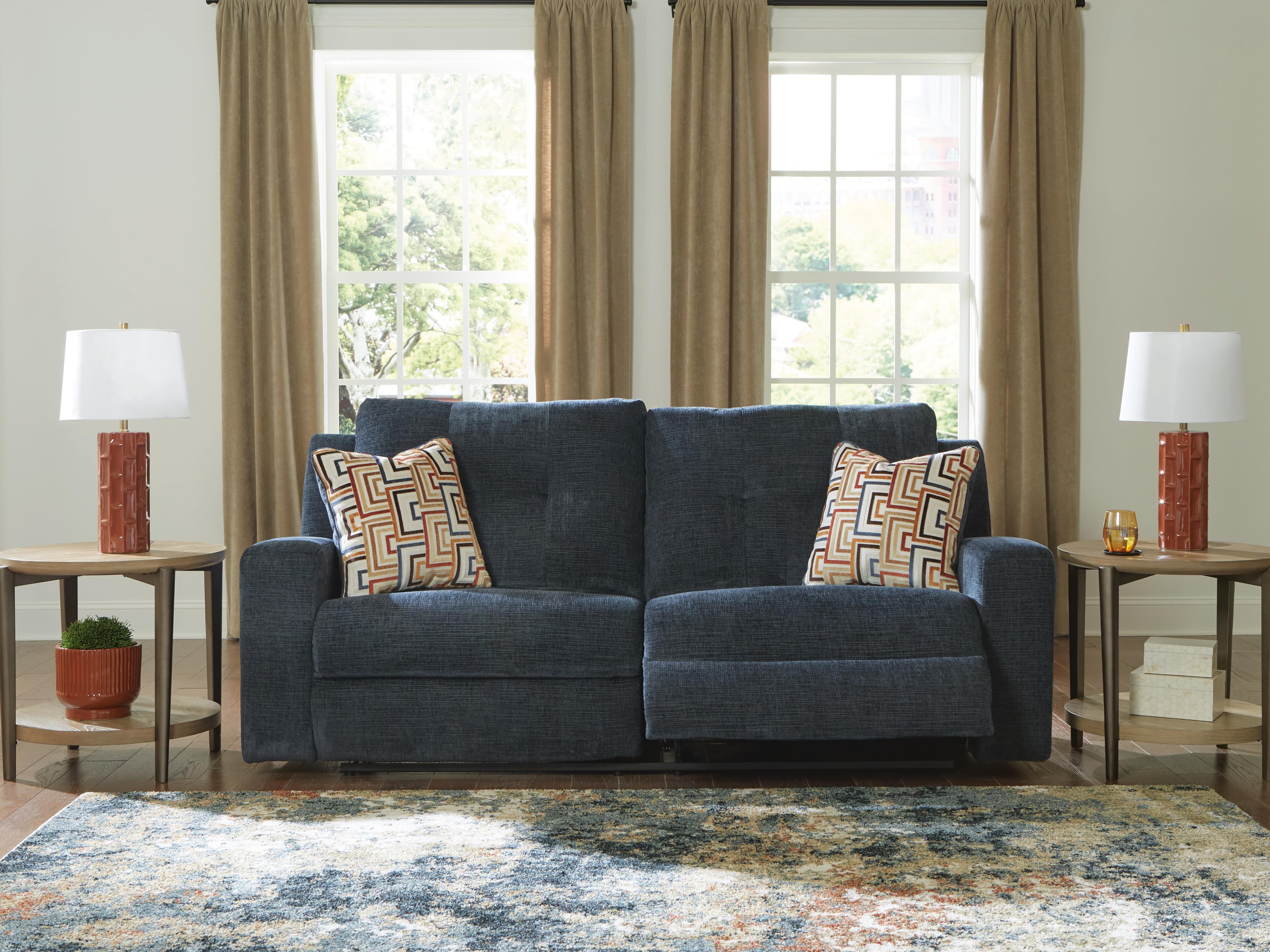 Danum Reclining Sofa — Blue — view 7