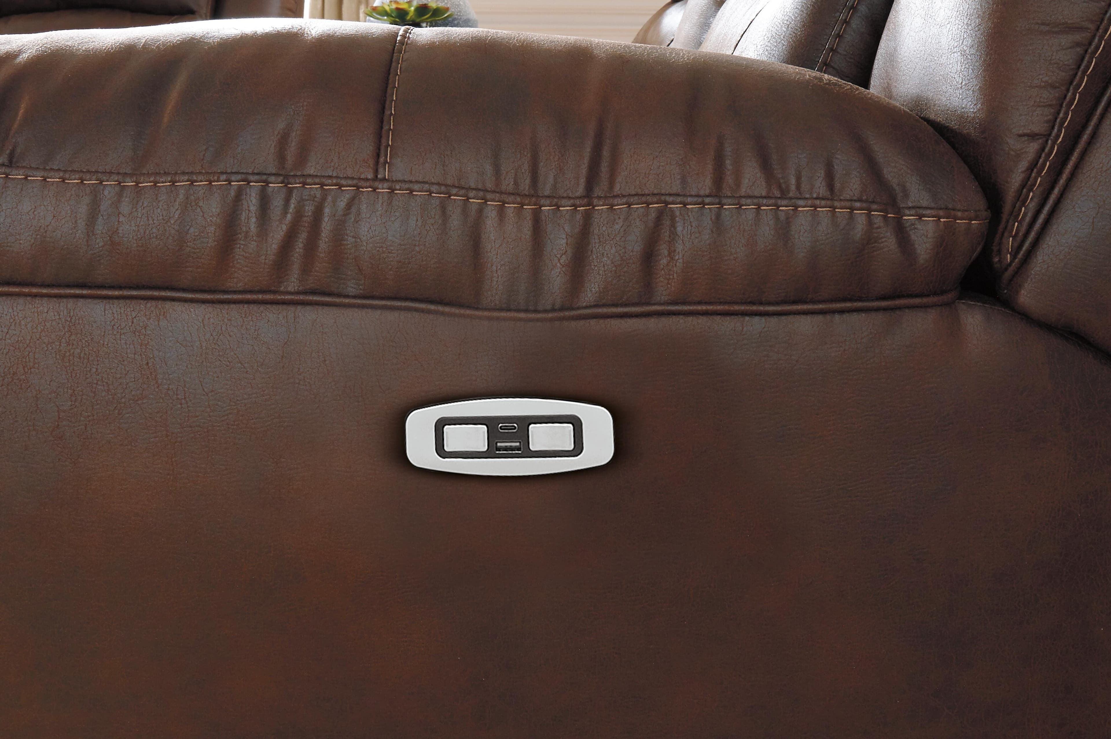 Stoneland Power Reclining Sofa — Brown/Beige — view 6