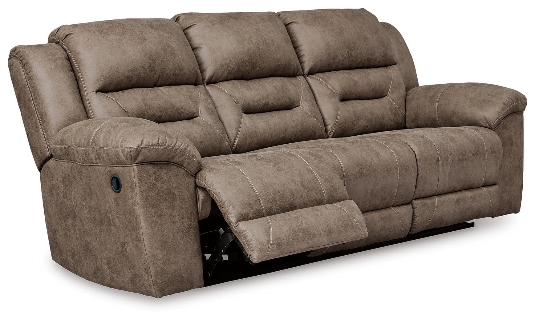 Stoneland Reclining Sofa — Brown/Beige — view 3