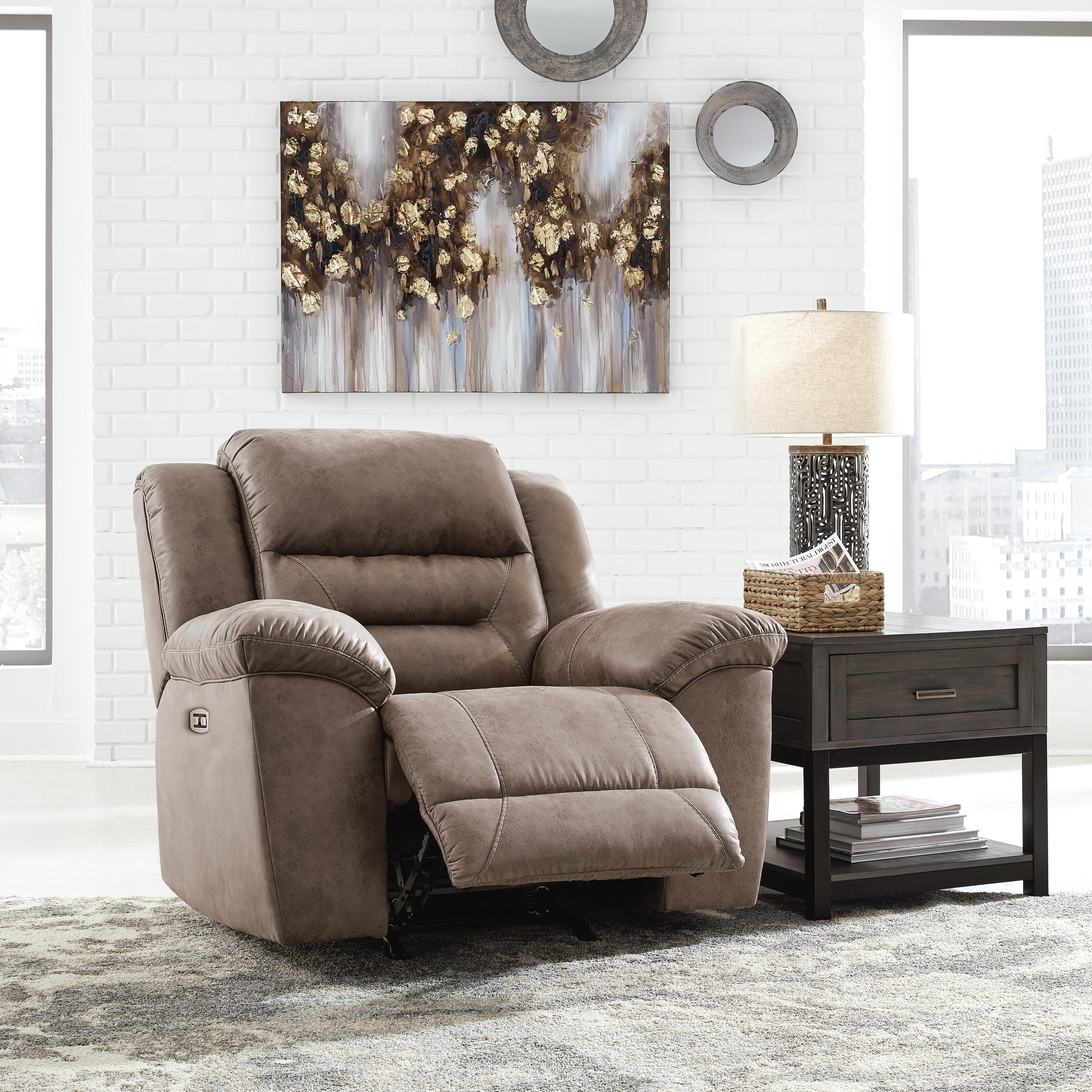 Stoneland Power Recliner — Brown/Beige — view 6
