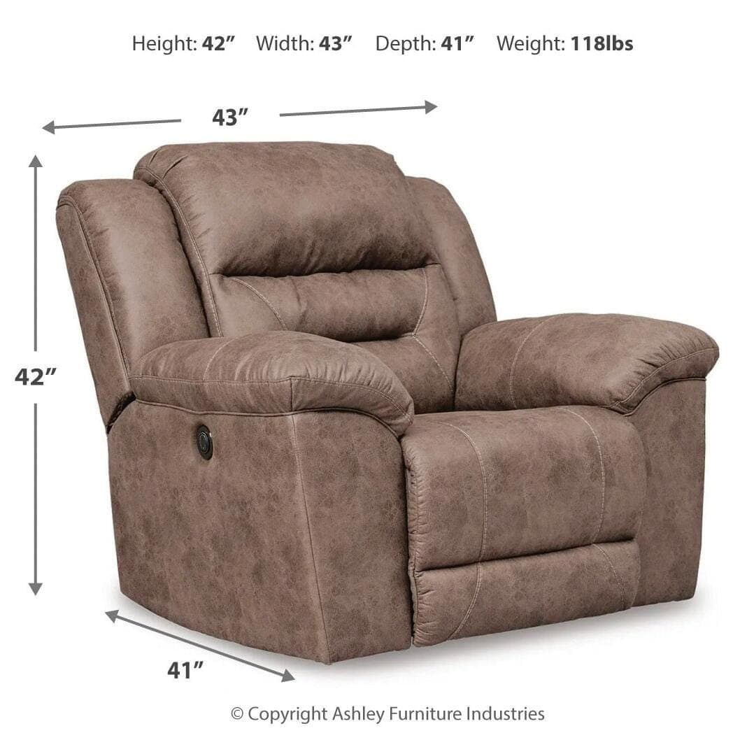 Stoneland Power Recliner — Brown/Beige — view 7