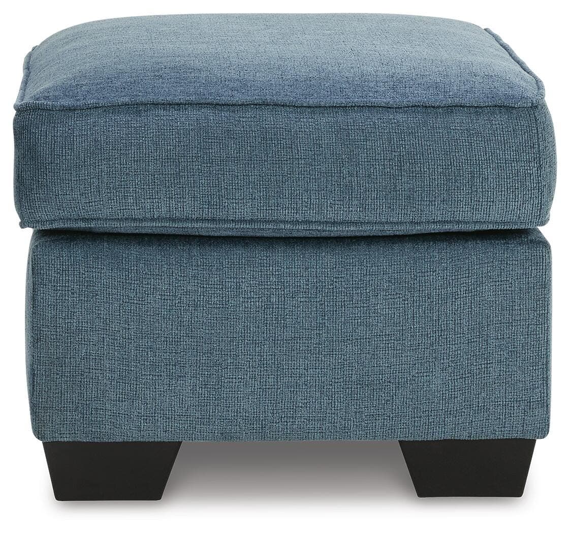 Cashton Ottoman — Blue — view 4