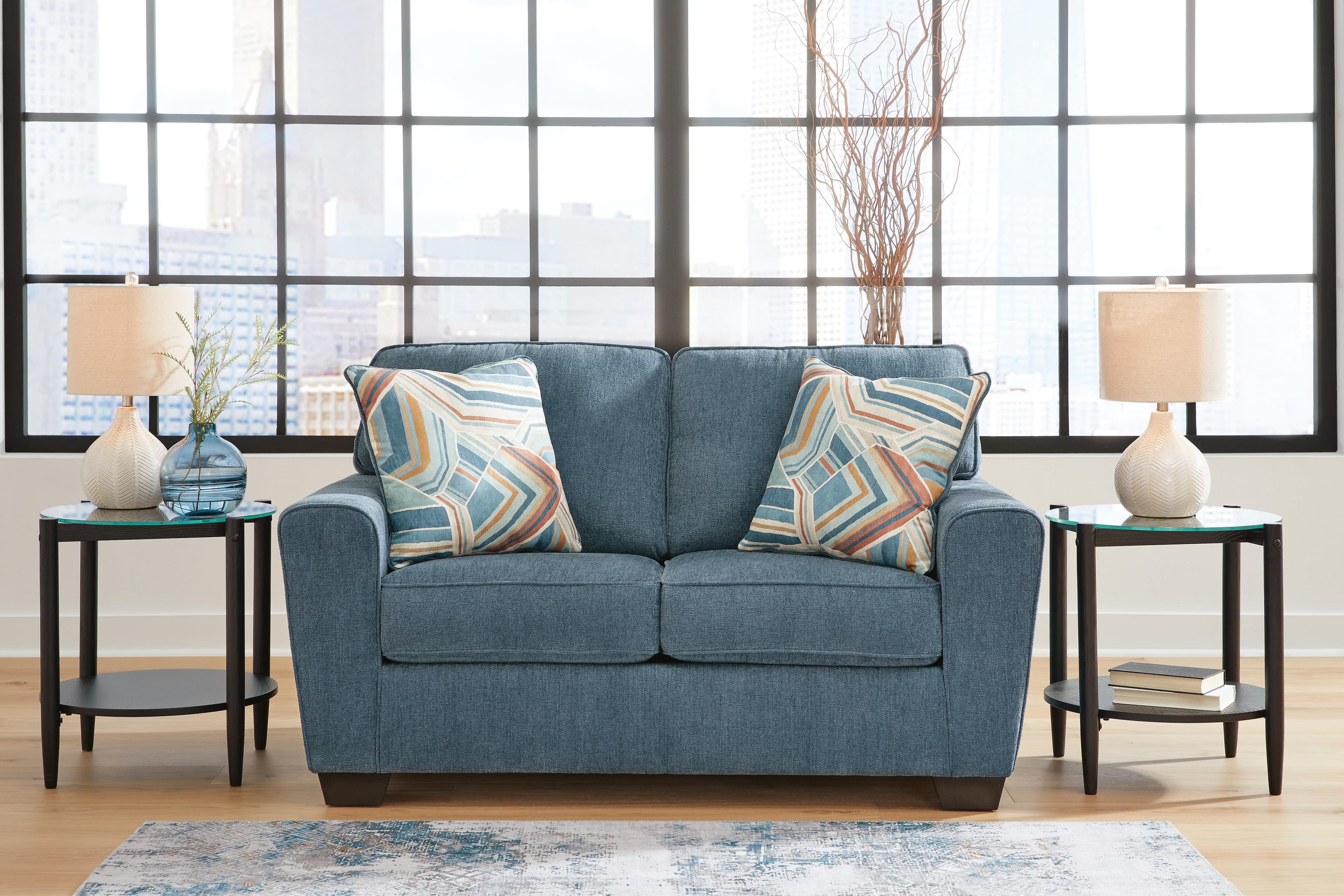 Cashton Loveseat — Blue — view 2
