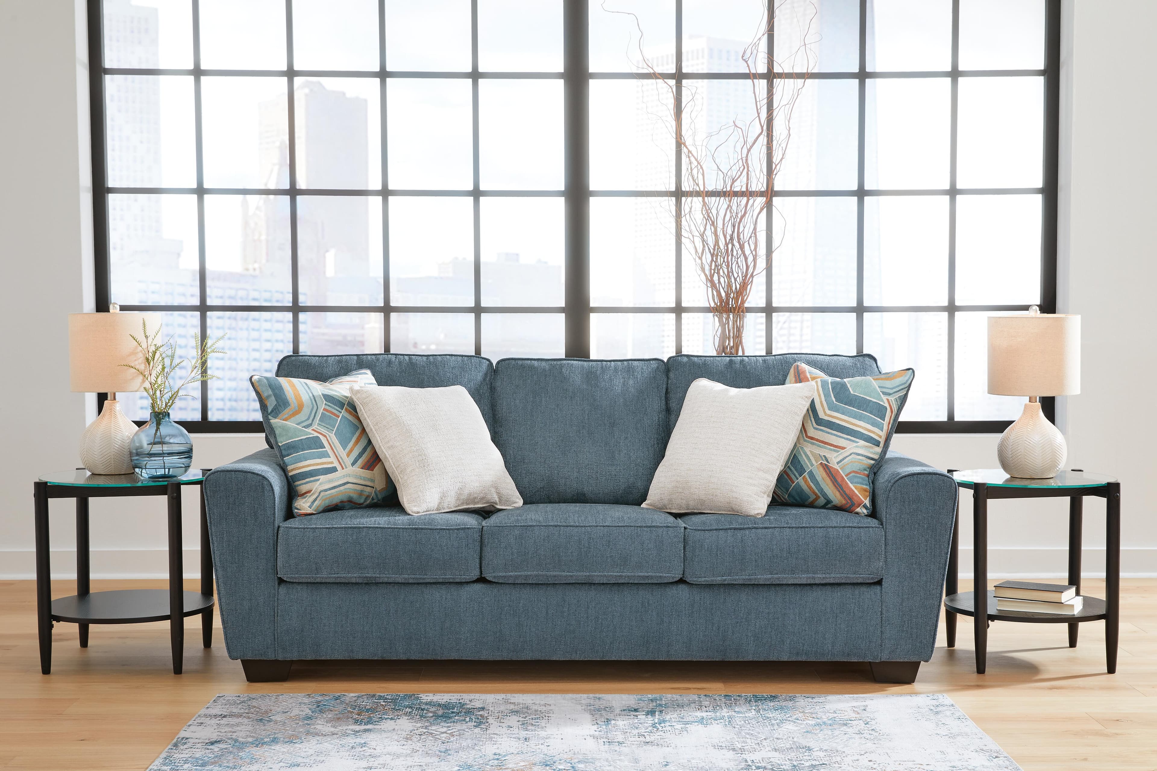 Cashton Queen Sofa Sleeper — Blue — view 6