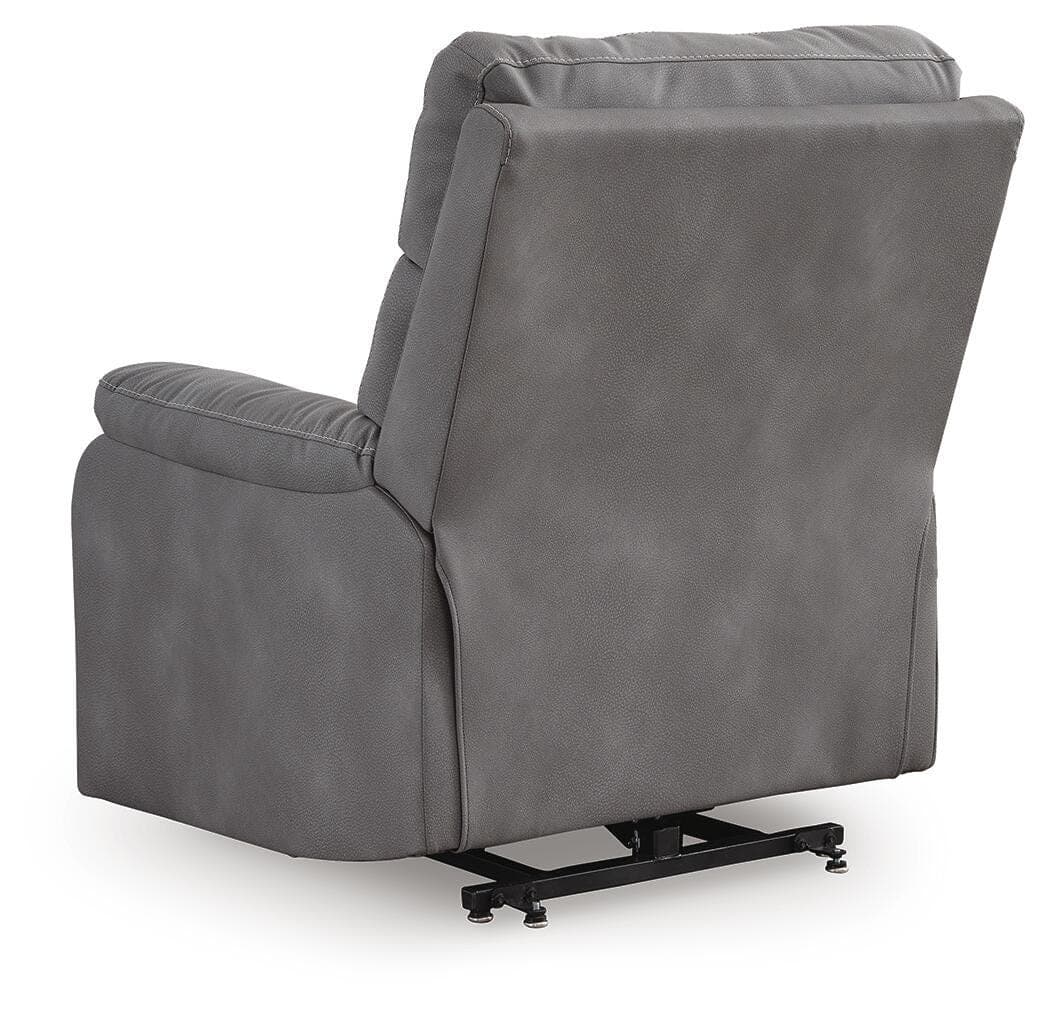 Next-Gen Durapella Power Lift Recliner — Black/Gray — view 7